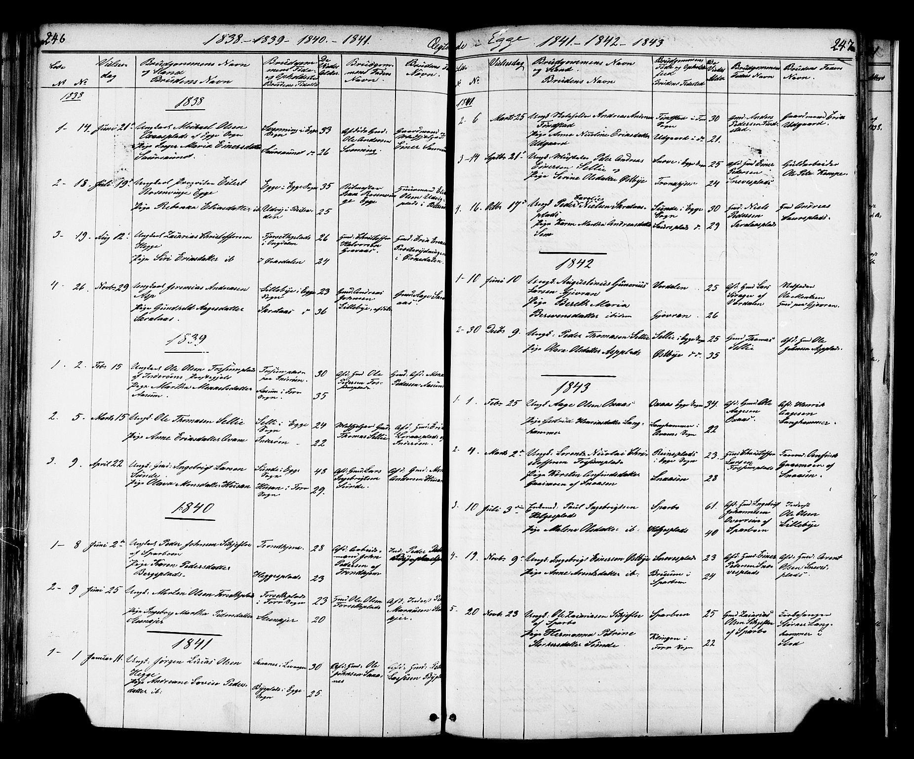 Ministerialprotokoller, klokkerbøker og fødselsregistre - Nord-Trøndelag, AV/SAT-A-1458/739/L0367: Parish register (official) no. 739A01 /3, 1838-1868, p. 246-247
