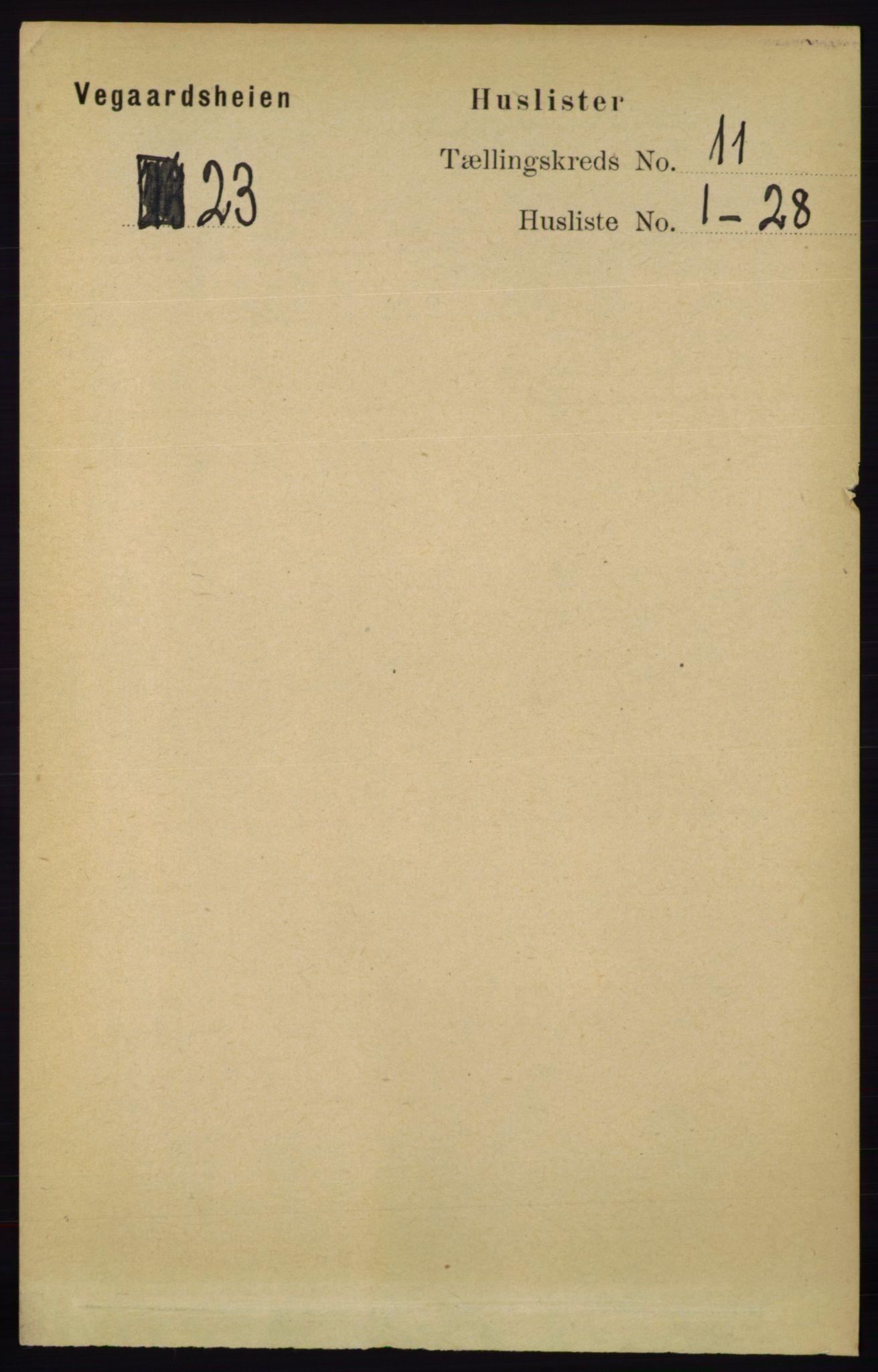 RA, 1891 census for 0912 Vegårshei, 1891, p. 2159
