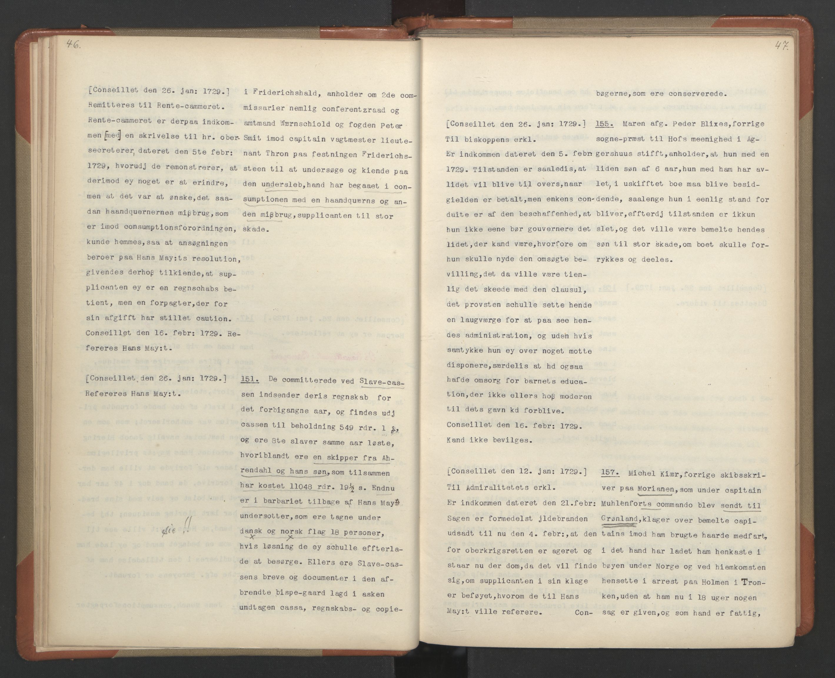 Avskriftsamlingen, AV/RA-EA-4022/F/Fa/L0092: Supplikker, 1729, p. 27
