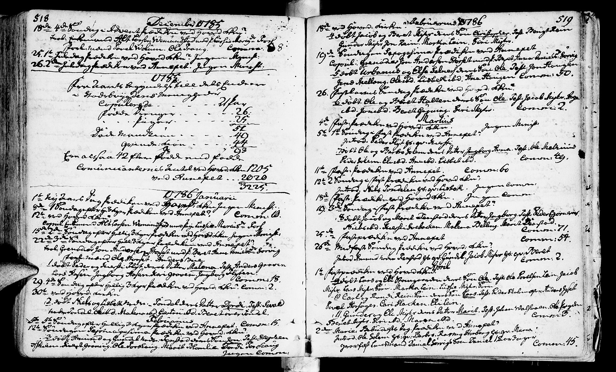 Ministerialprotokoller, klokkerbøker og fødselsregistre - Sør-Trøndelag, AV/SAT-A-1456/646/L0605: Parish register (official) no. 646A03, 1751-1790, p. 518-519