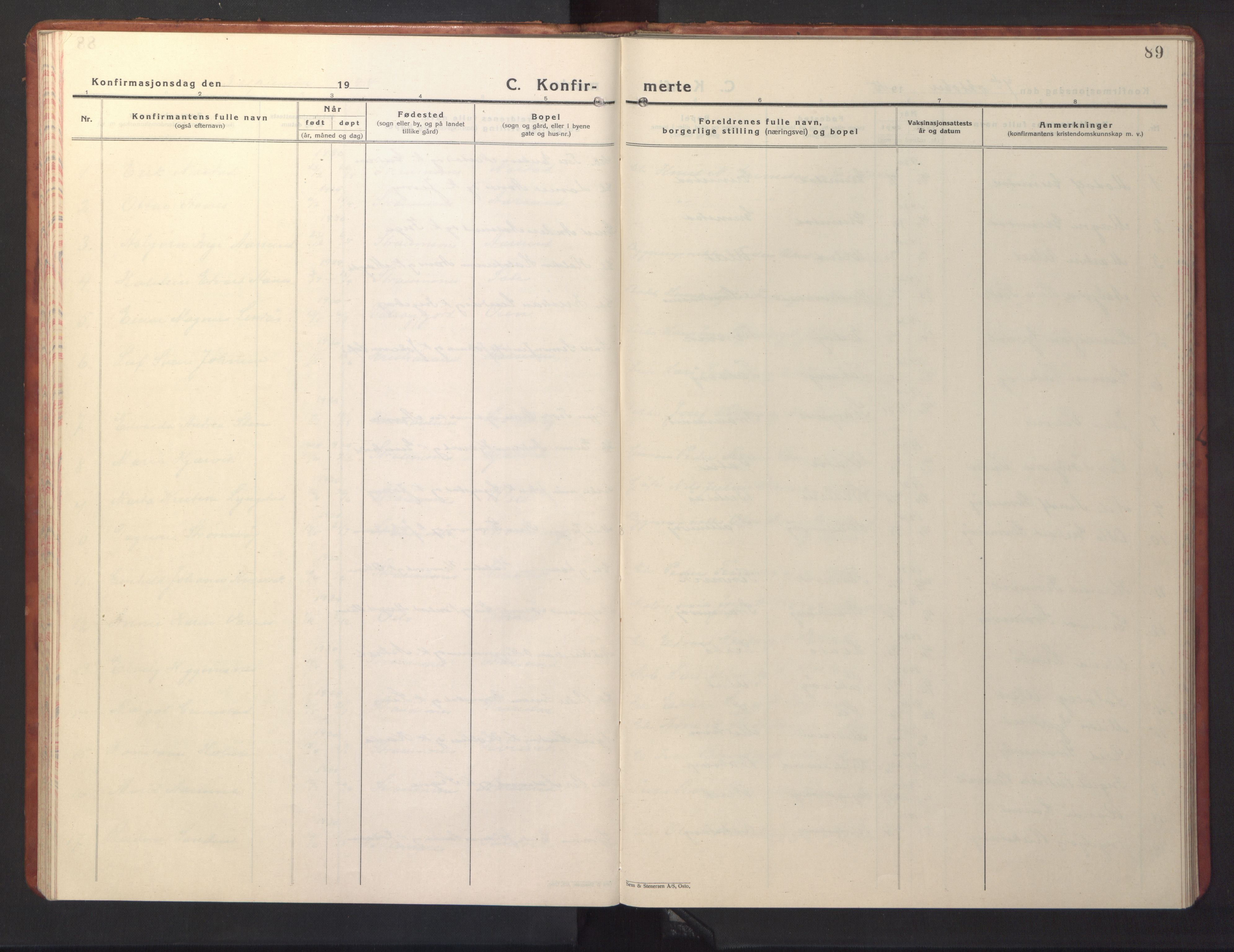 Ministerialprotokoller, klokkerbøker og fødselsregistre - Møre og Romsdal, AV/SAT-A-1454/587/L1002: Parish register (copy) no. 587C02, 1926-1951, p. 89