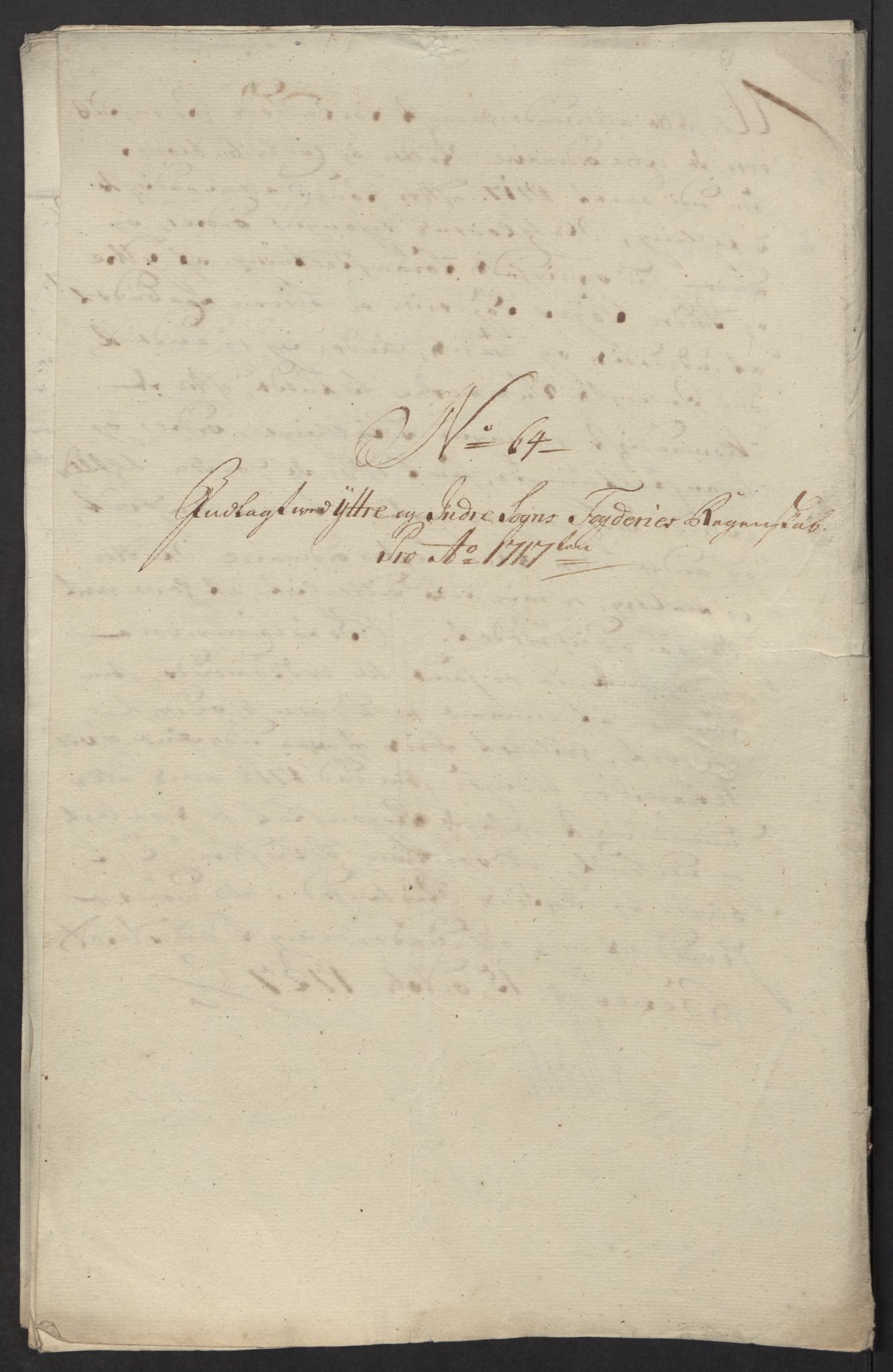 Rentekammeret inntil 1814, Reviderte regnskaper, Fogderegnskap, RA/EA-4092/R52/L3321: Fogderegnskap Sogn, 1717-1718, p. 289