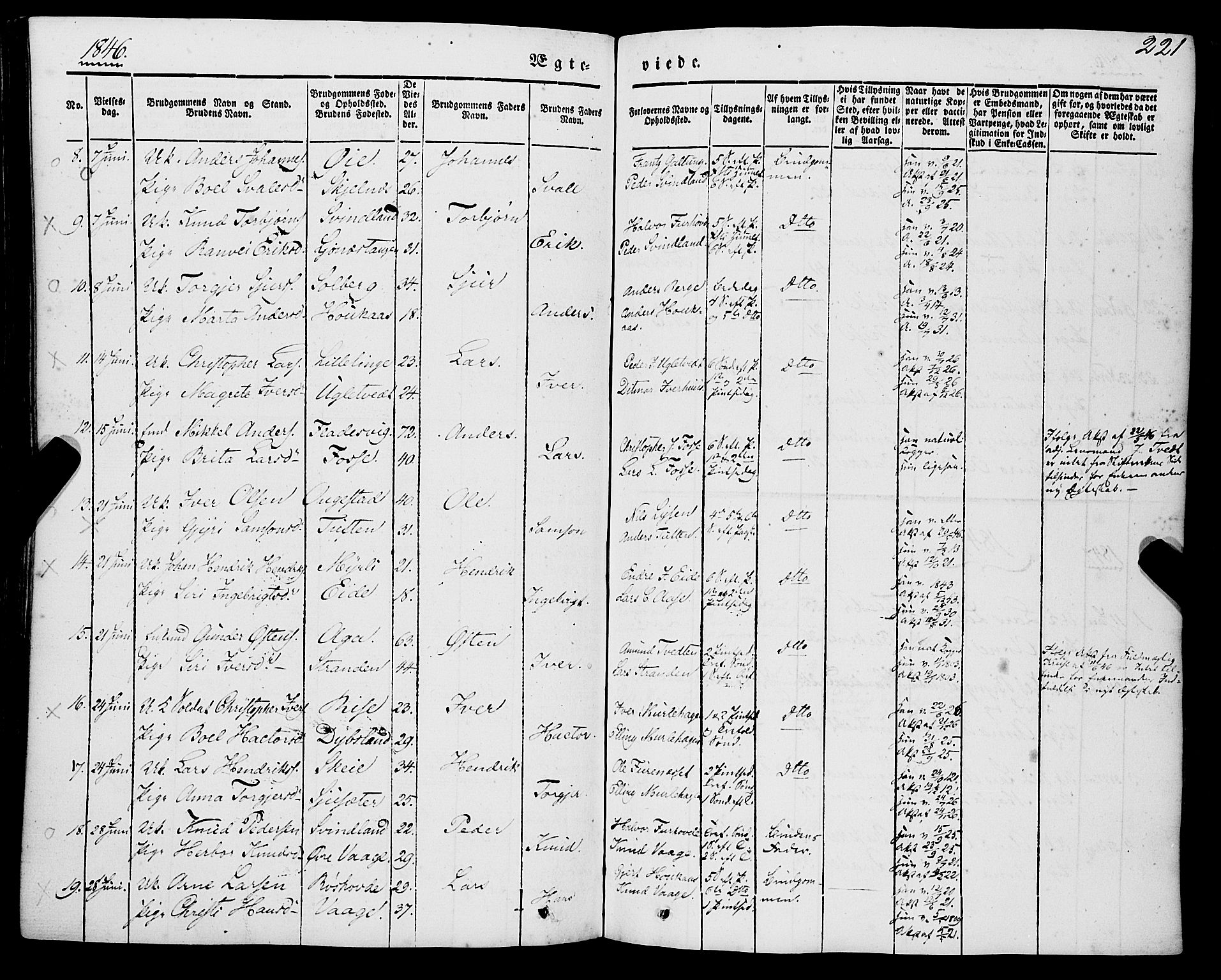 Strandebarm sokneprestembete, SAB/A-78401/H/Haa: Parish register (official) no. A 7, 1844-1872, p. 221