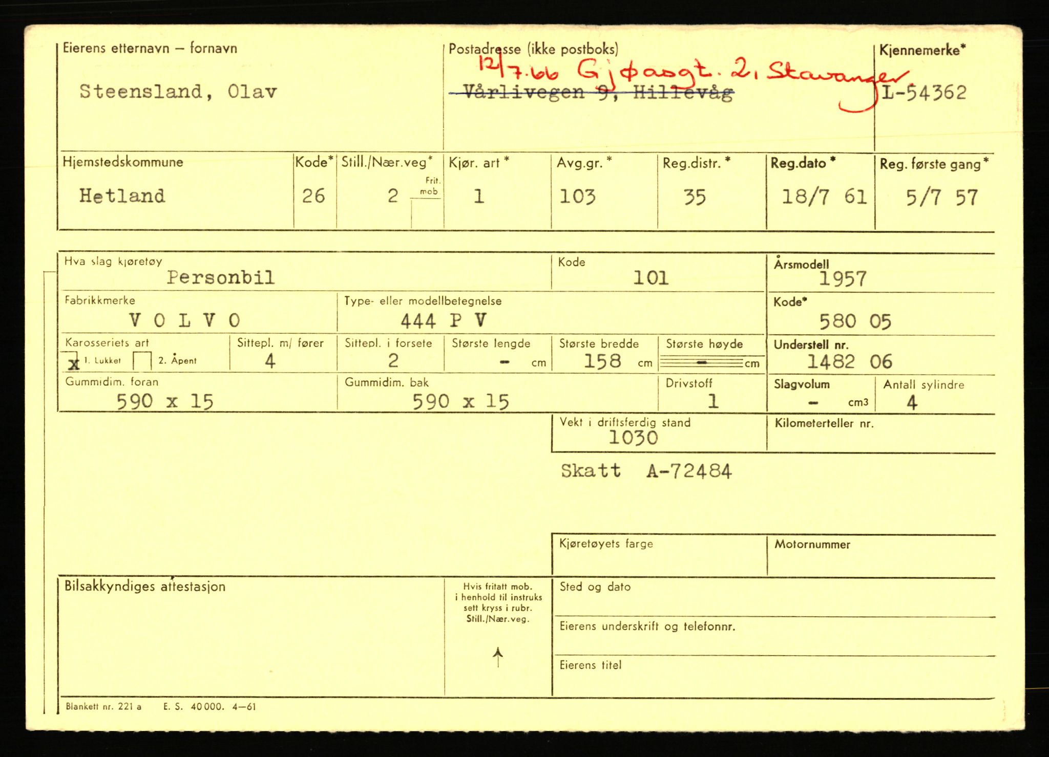 Stavanger trafikkstasjon, AV/SAST-A-101942/0/F/L0054: L-54200 - L-55699, 1930-1971, p. 331