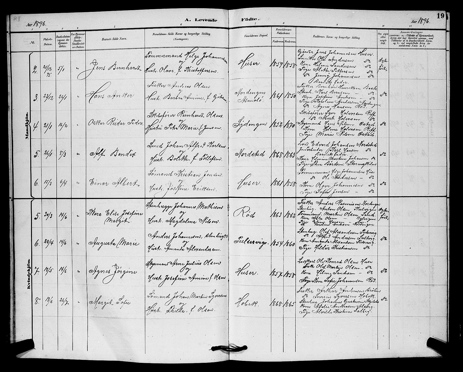 Hvaler prestekontor Kirkebøker, SAO/A-2001/G/Gb/L0001: Parish register (copy) no. II 1, 1892-1904, p. 19