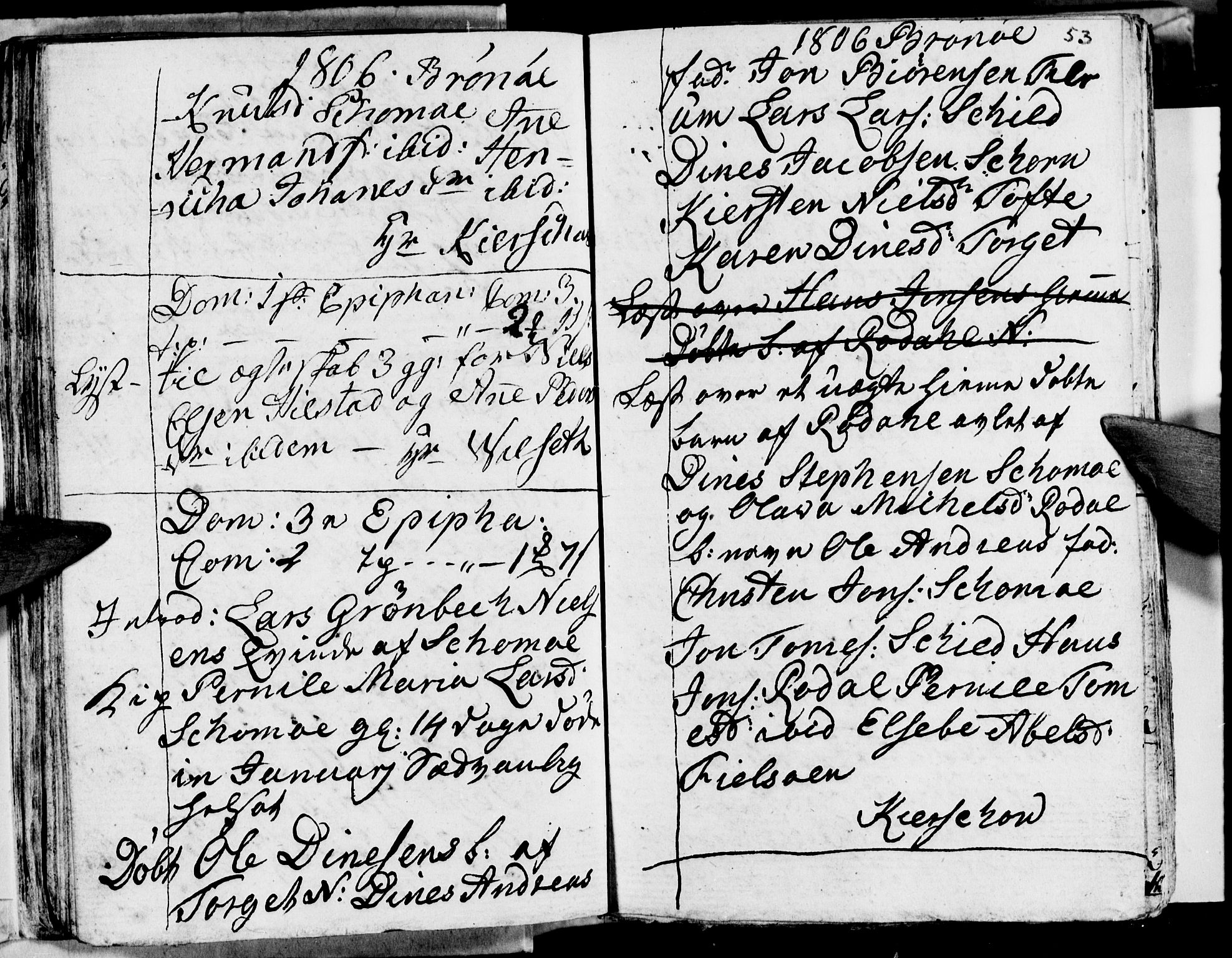 Ministerialprotokoller, klokkerbøker og fødselsregistre - Nordland, SAT/A-1459/813/L0209: Parish register (copy) no. 813C01, 1803-1821, p. 53