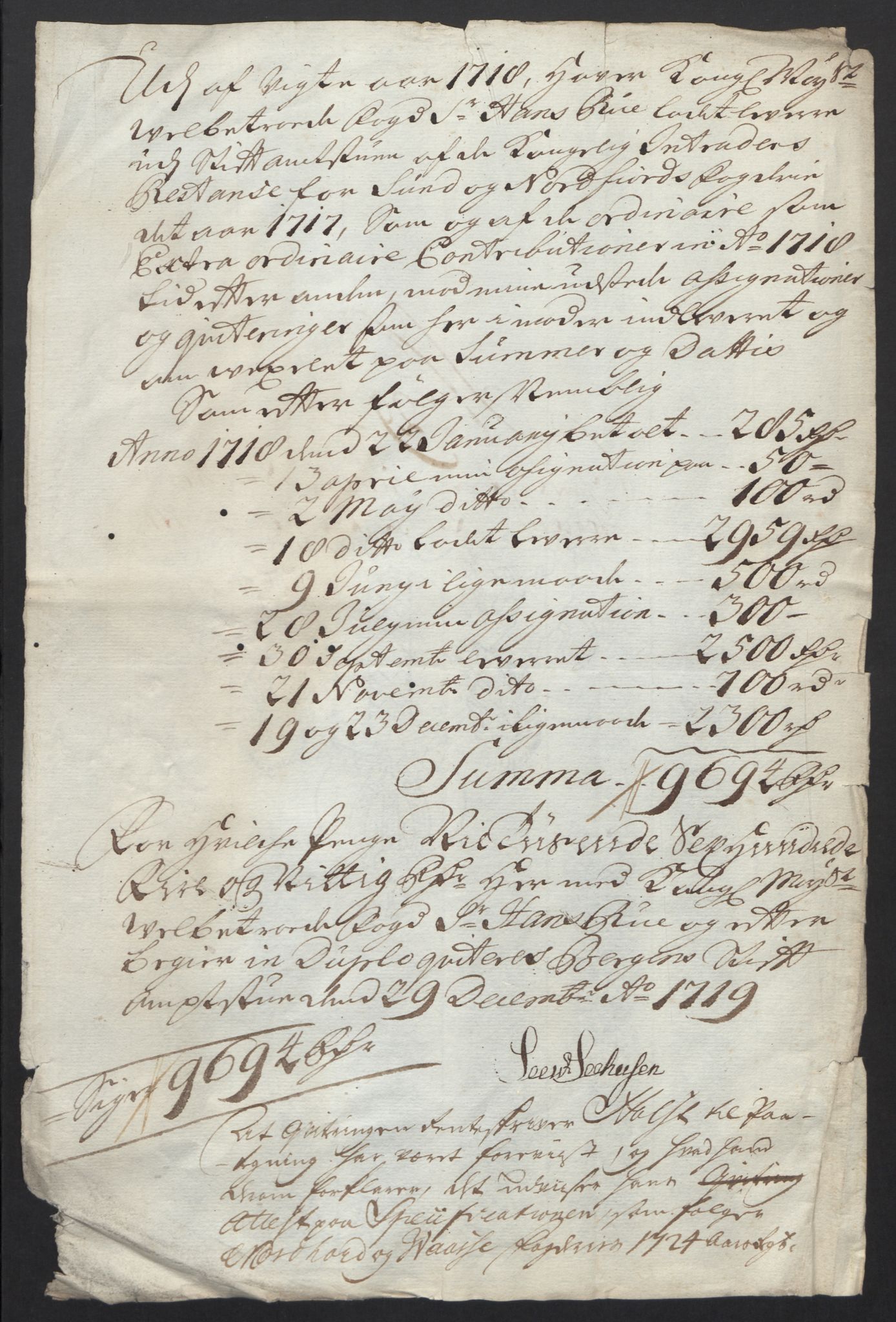 Rentekammeret inntil 1814, Reviderte regnskaper, Fogderegnskap, RA/EA-4092/R53/L3441: Fogderegnskap Sunn- og Nordfjord, 1717-1718, p. 434