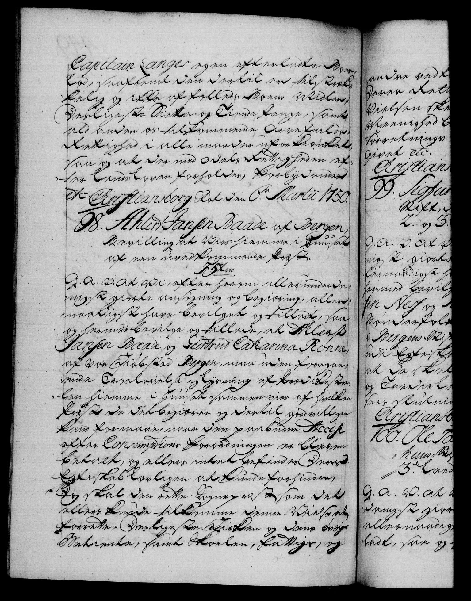 Danske Kanselli 1572-1799, RA/EA-3023/F/Fc/Fca/Fcaa/L0036: Norske registre, 1749-1750, p. 449b