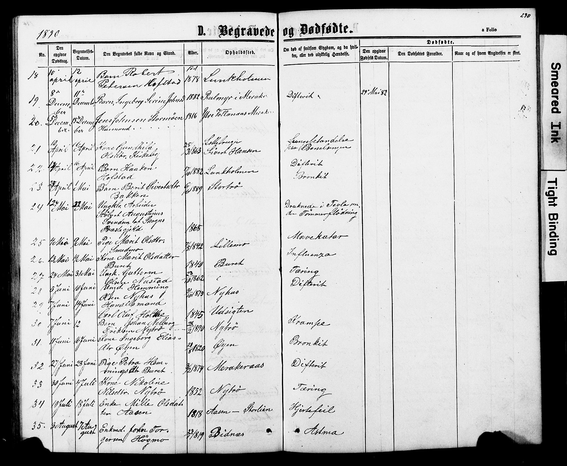 Ministerialprotokoller, klokkerbøker og fødselsregistre - Nord-Trøndelag, SAT/A-1458/706/L0049: Parish register (copy) no. 706C01, 1864-1895, p. 230