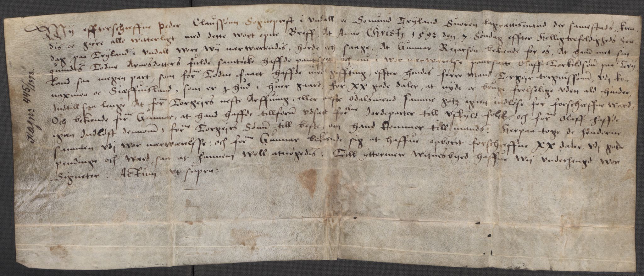Riksarkivets diplomsamling, AV/RA-EA-5965/F15/L0031: Prestearkiv - Aust-Agder, Vest-Agder og Rogaland, 1575-1768, p. 93