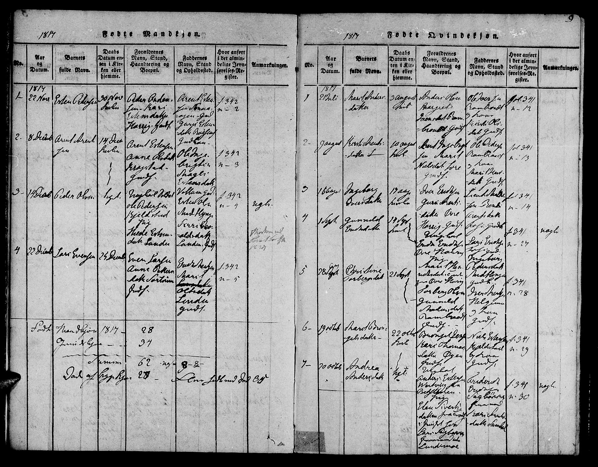 Ministerialprotokoller, klokkerbøker og fødselsregistre - Sør-Trøndelag, AV/SAT-A-1456/692/L1102: Parish register (official) no. 692A02, 1816-1842, p. 9