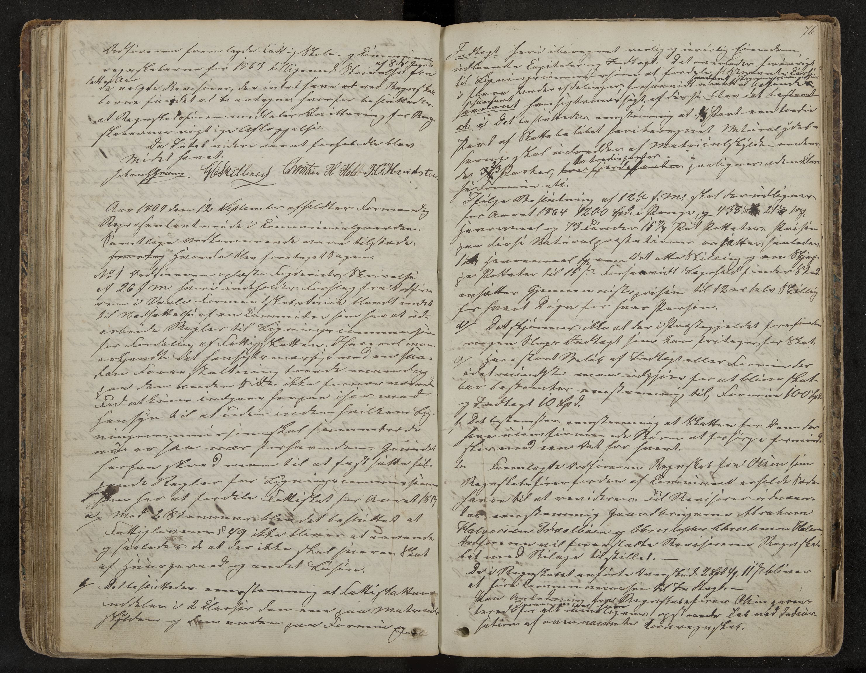 Andebu formannskap og sentraladministrasjon, IKAK/0719021-1/A/Aa/L0001: Møtebok med register, 1837-1869, p. 76