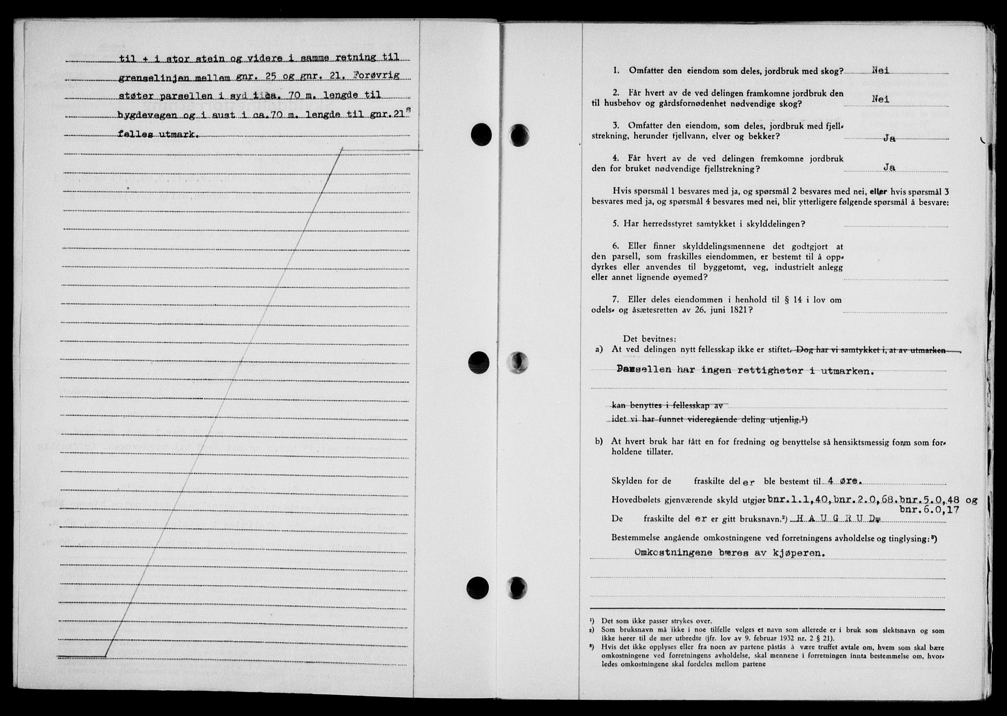 Lofoten sorenskriveri, SAT/A-0017/1/2/2C/L0025a: Mortgage book no. 25a, 1950-1951, Diary no: : 3362/1950