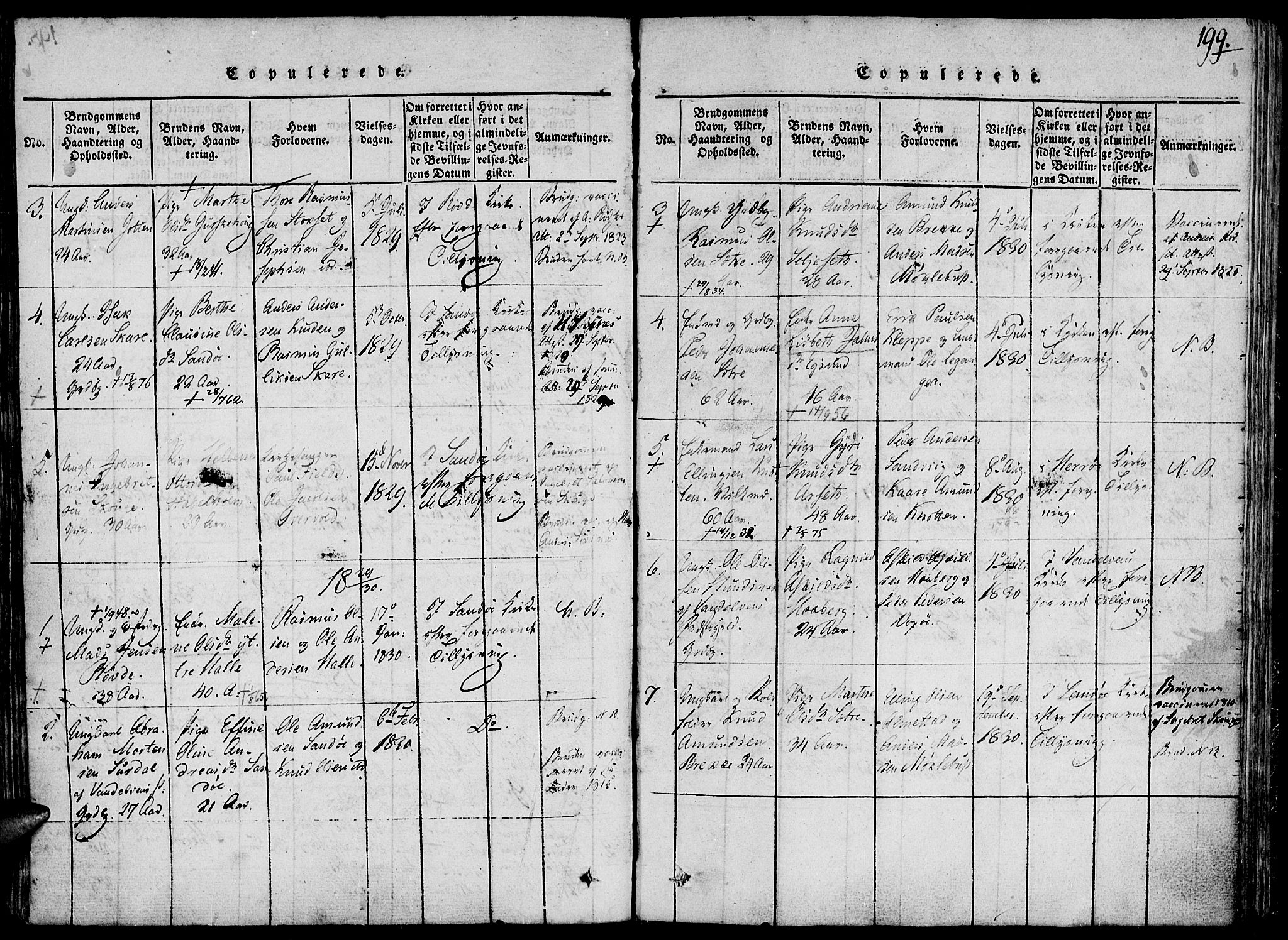 Ministerialprotokoller, klokkerbøker og fødselsregistre - Møre og Romsdal, AV/SAT-A-1454/503/L0033: Parish register (official) no. 503A01, 1816-1841, p. 199