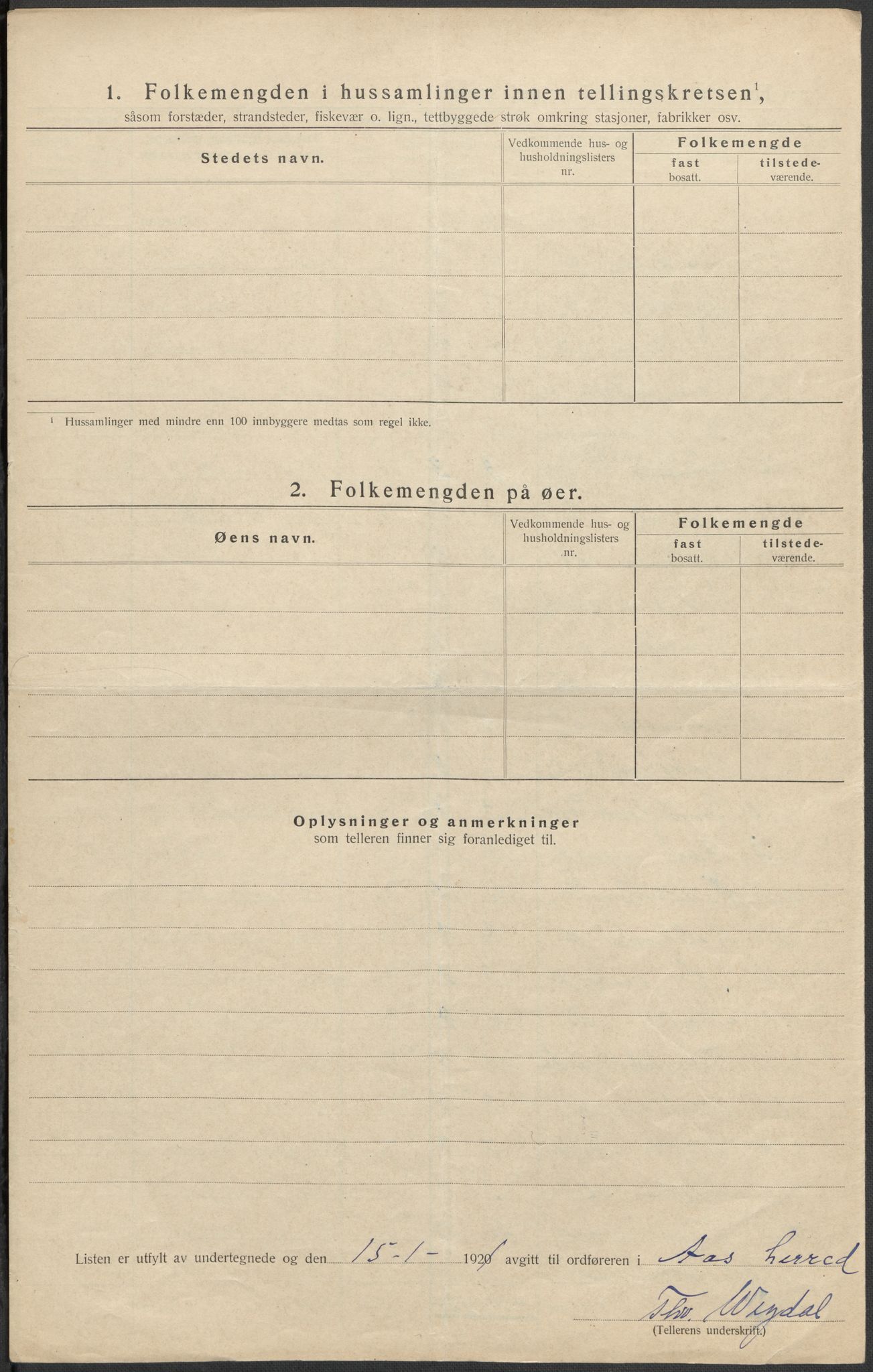 SAO, 1920 census for Ås, 1920, p. 22