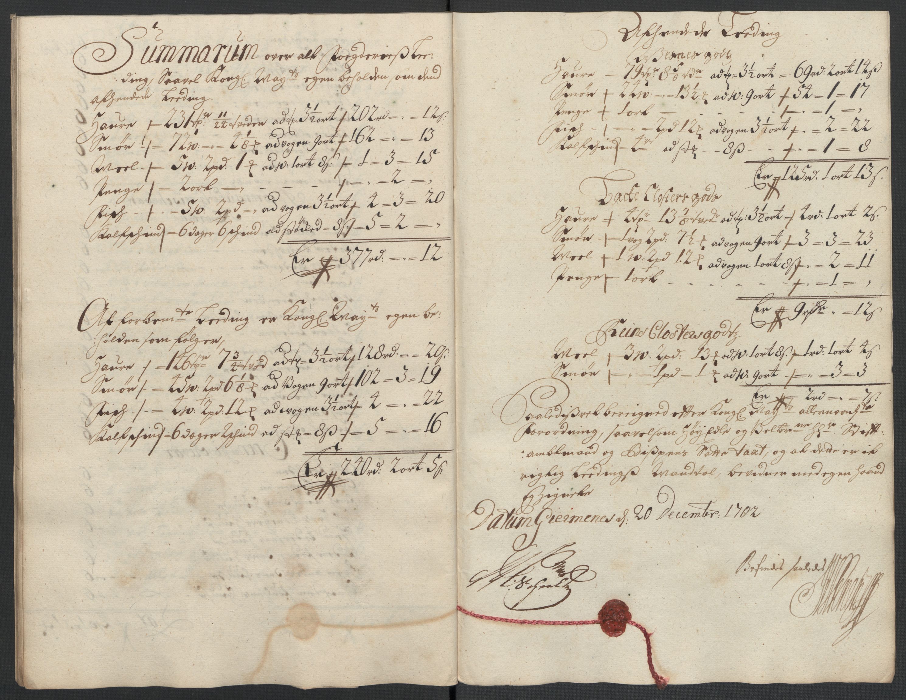 Rentekammeret inntil 1814, Reviderte regnskaper, Fogderegnskap, AV/RA-EA-4092/R55/L3655: Fogderegnskap Romsdal, 1701-1702, p. 293