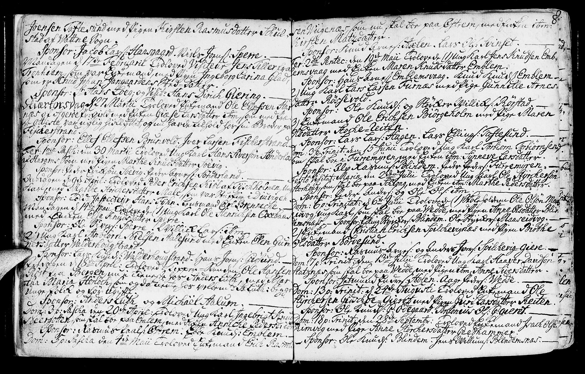Ministerialprotokoller, klokkerbøker og fødselsregistre - Møre og Romsdal, SAT/A-1454/528/L0392: Parish register (official) no. 528A03, 1762-1800, p. 8