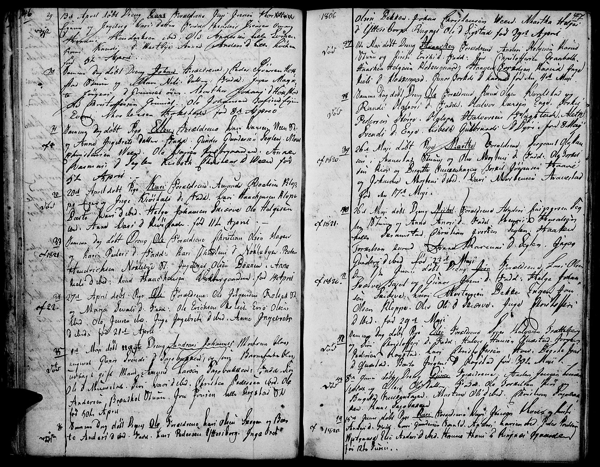 Løten prestekontor, AV/SAH-PREST-022/K/Ka/L0004: Parish register (official) no. 4, 1801-1814, p. 46-47