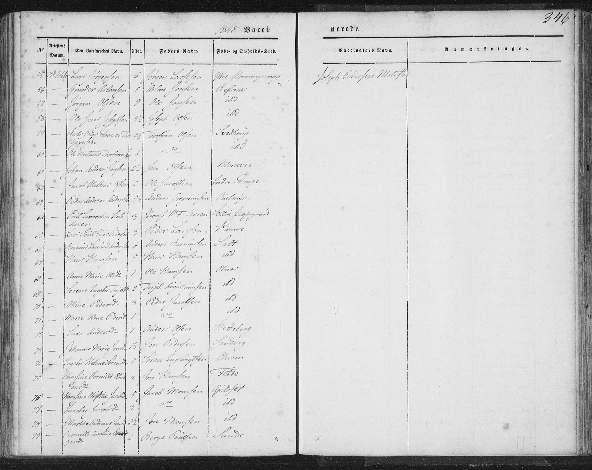 Selje sokneprestembete, AV/SAB-A-99938/H/Ha/Haa/Haaa: Parish register (official) no. A 10, 1844-1858, p. 346