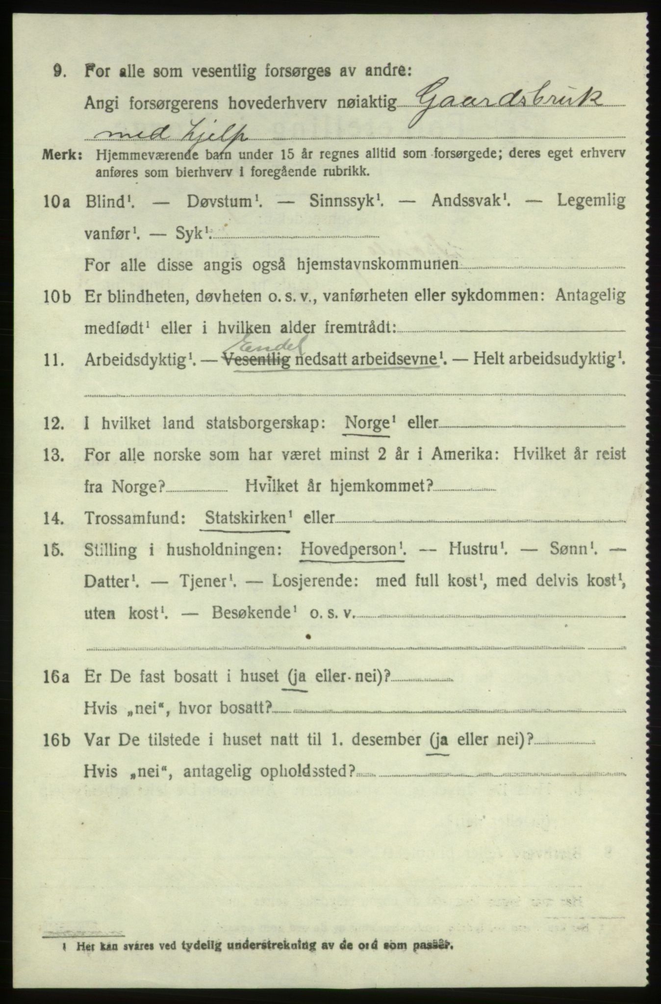 SAB, 1920 census for Bømlo, 1920, p. 2450