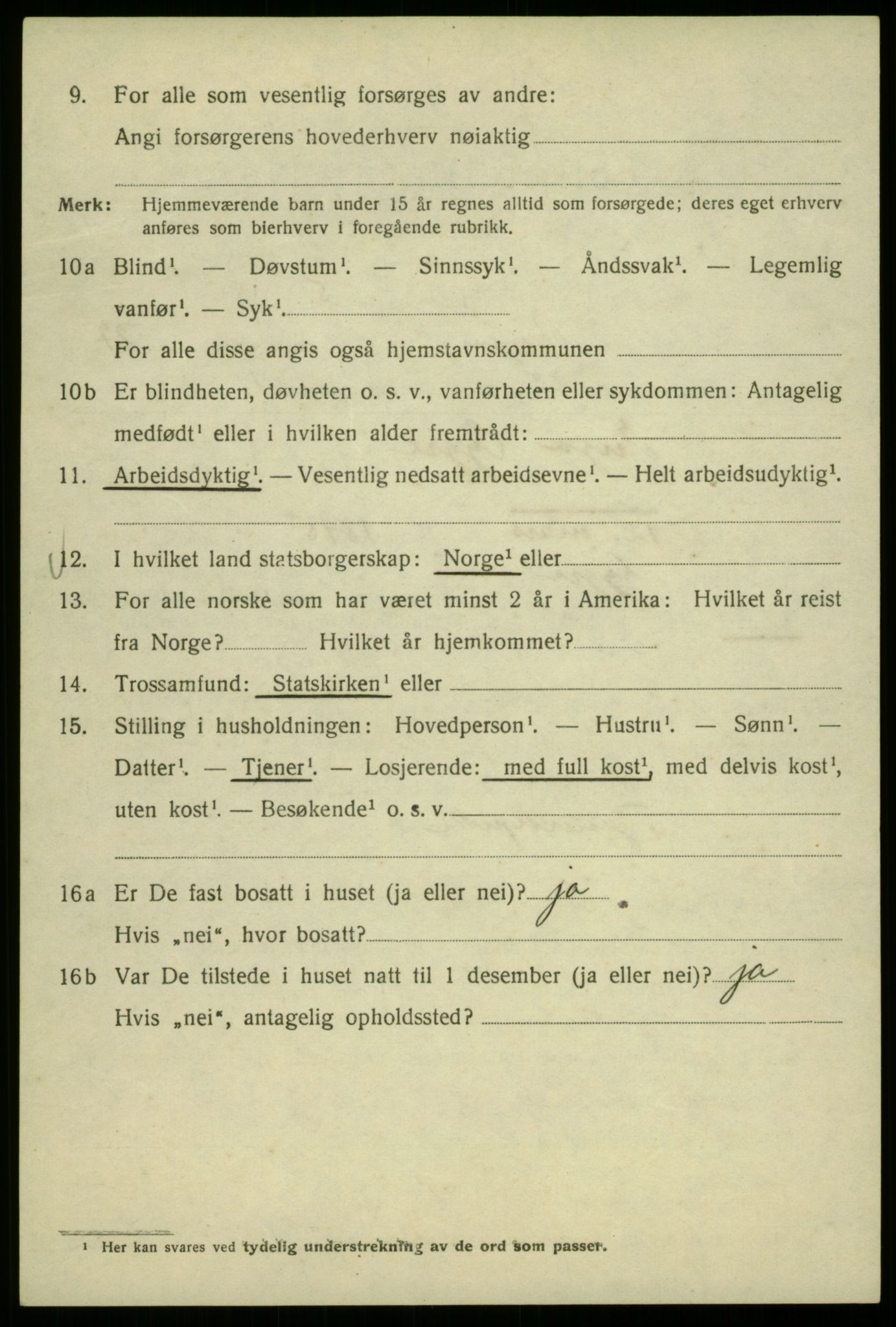 SAB, 1920 census for Bergen, 1920, p. 91780