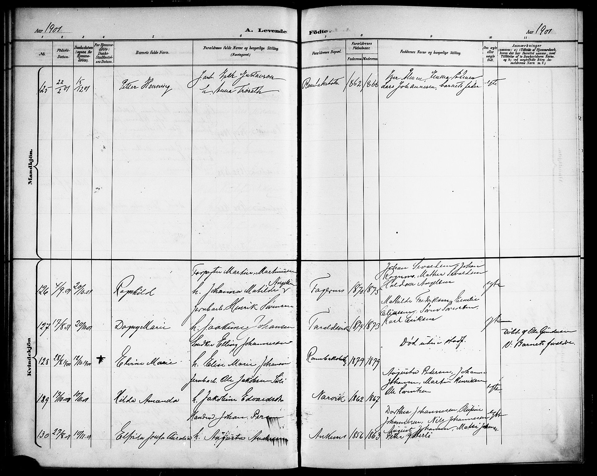 Ministerialprotokoller, klokkerbøker og fødselsregistre - Nordland, AV/SAT-A-1459/866/L0953: Parish register (copy) no. 866C02, 1900-1905