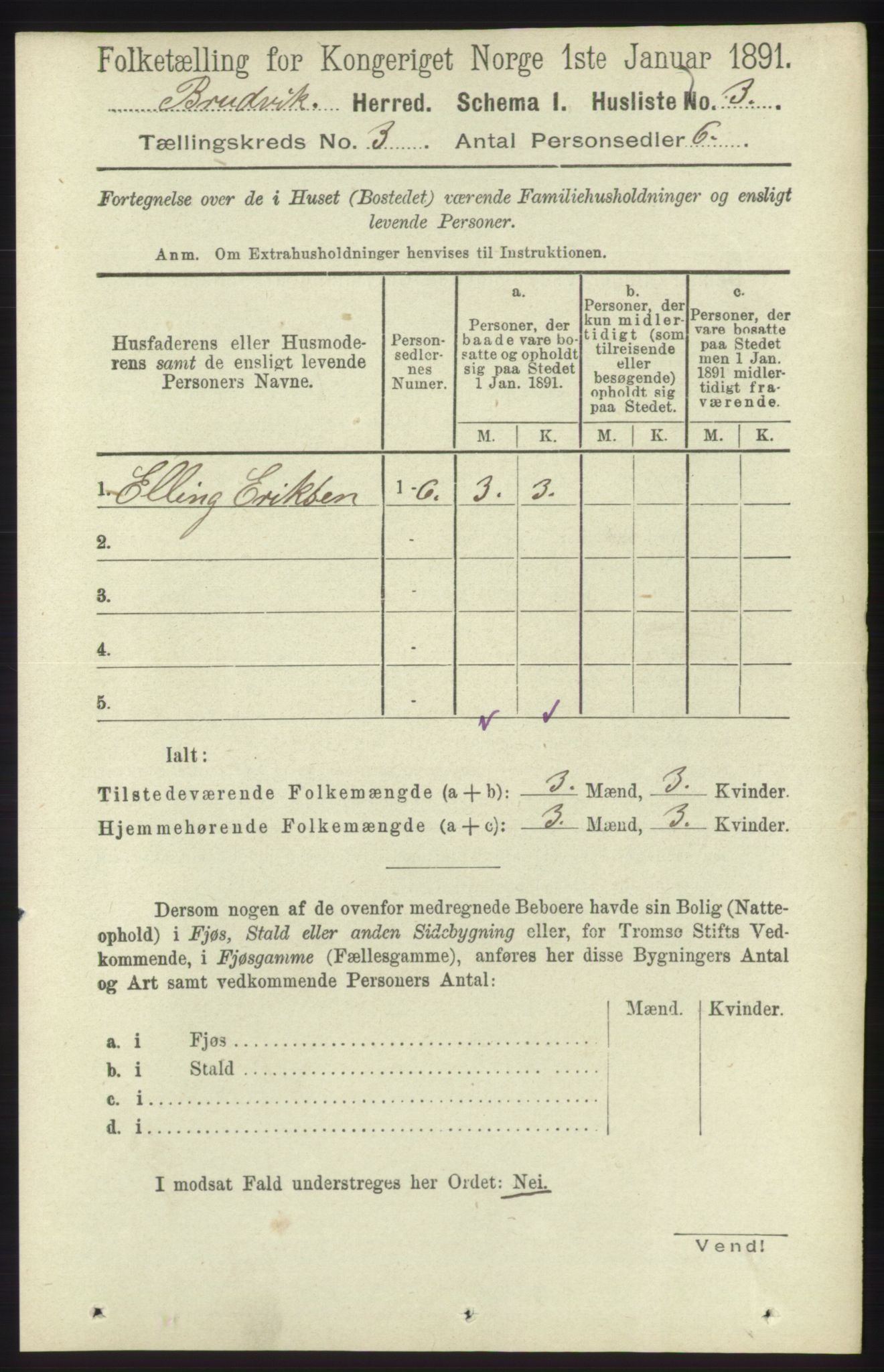 RA, 1891 census for 1251 Bruvik, 1891, p. 798