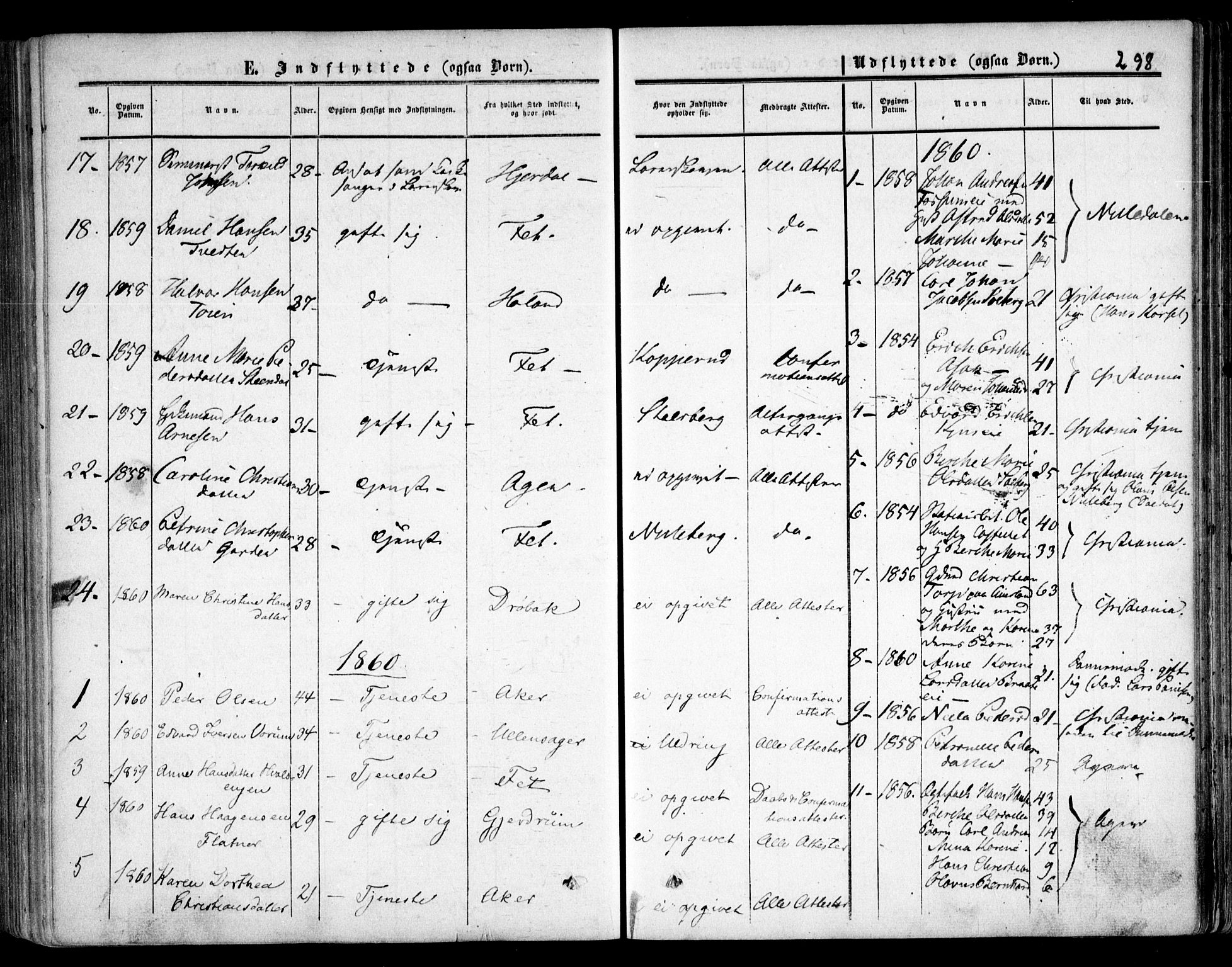 Skedsmo prestekontor Kirkebøker, AV/SAO-A-10033a/F/Fa/L0010: Parish register (official) no. I 10, 1854-1865, p. 298