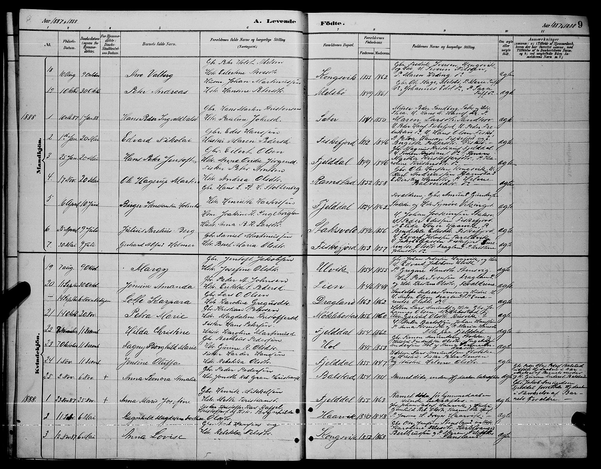 Ministerialprotokoller, klokkerbøker og fødselsregistre - Nordland, AV/SAT-A-1459/865/L0931: Parish register (copy) no. 865C03, 1885-1901, p. 9