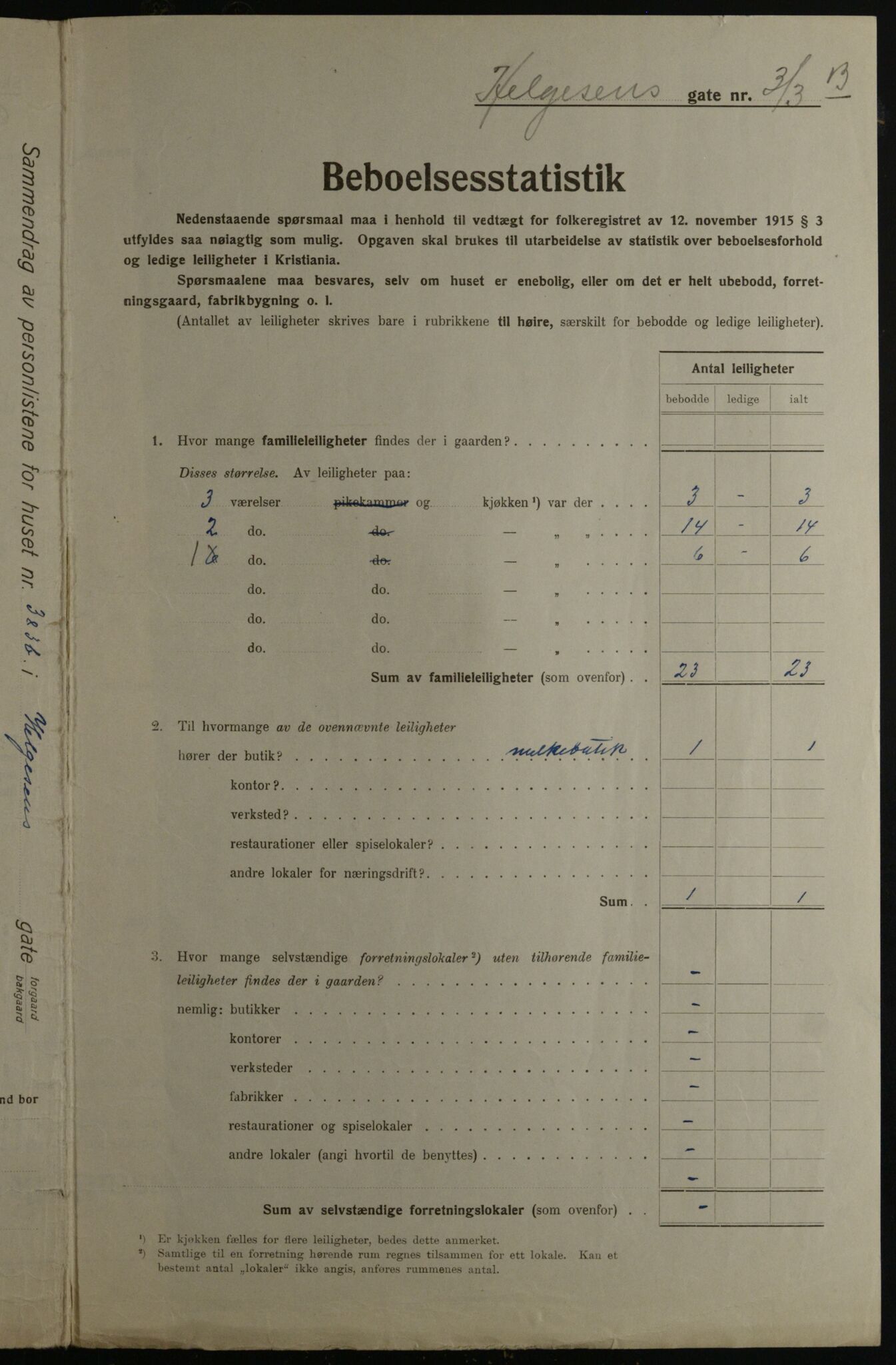 OBA, Municipal Census 1923 for Kristiania, 1923, p. 42177