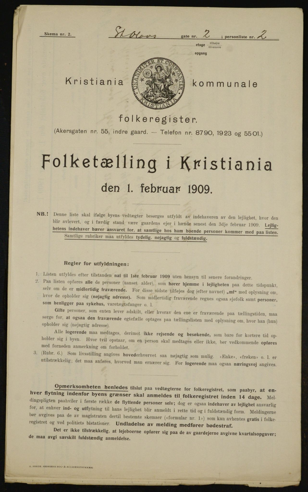 OBA, Municipal Census 1909 for Kristiania, 1909, p. 79923