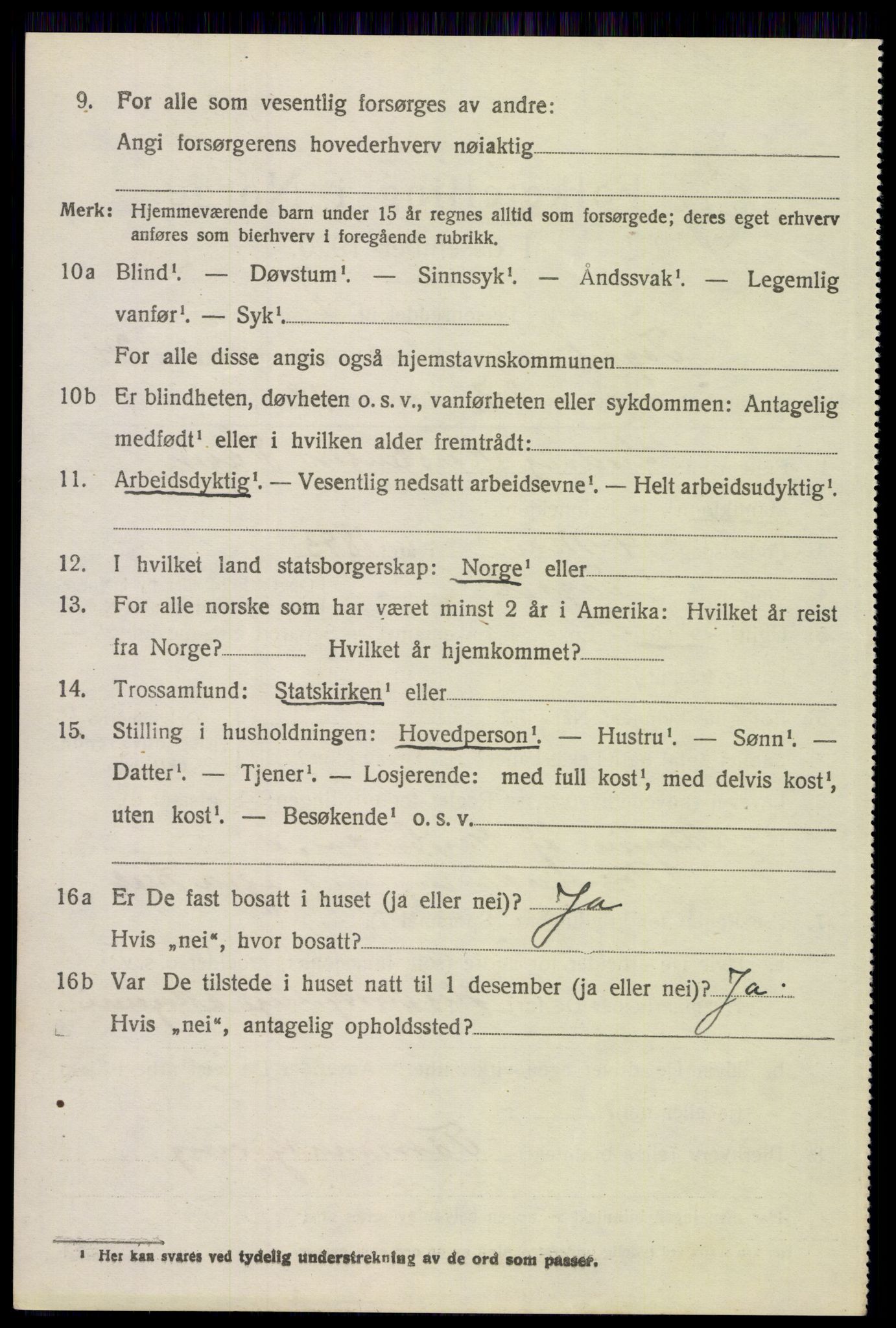 SAH, 1920 census for Trysil, 1920, p. 15542