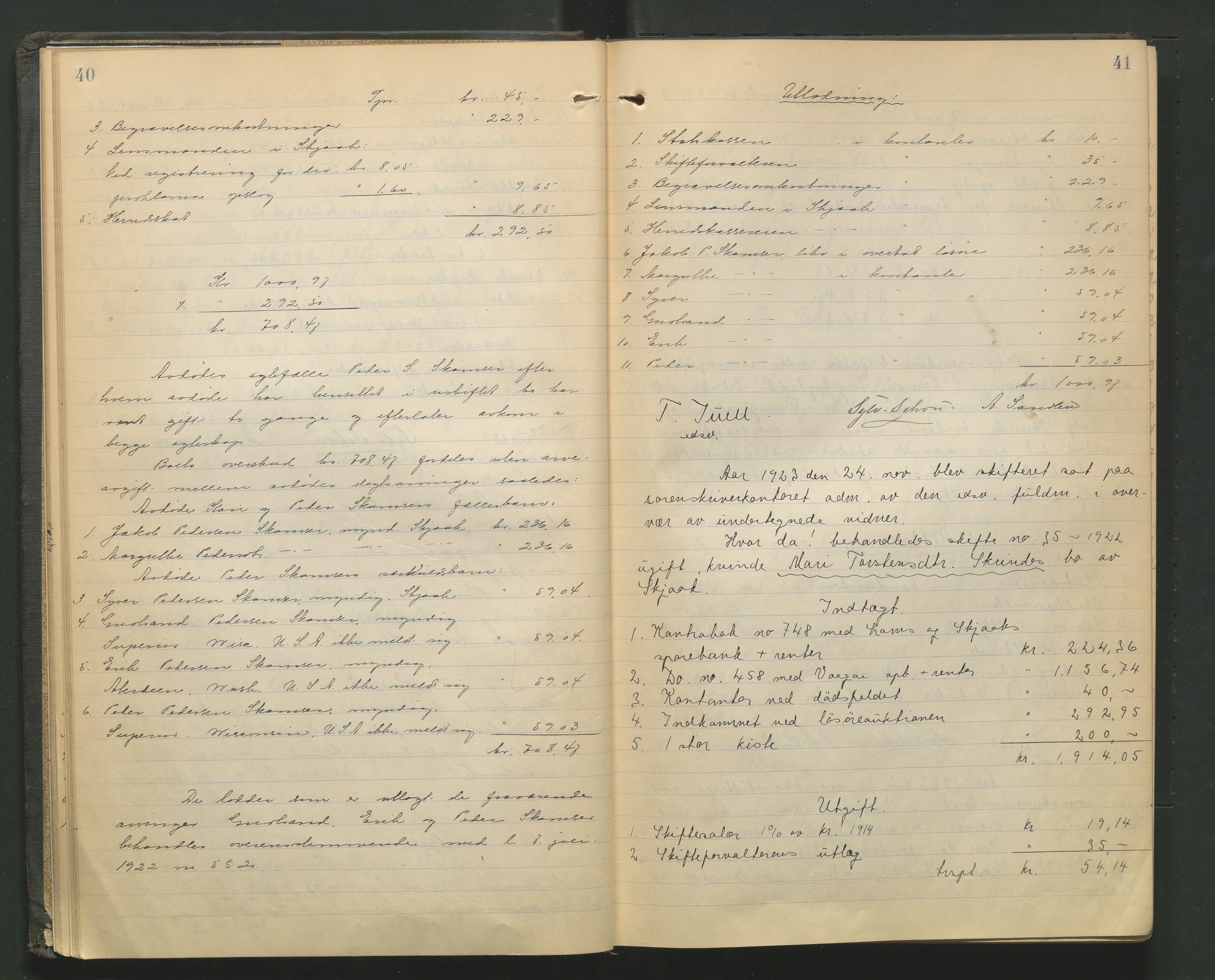 Nord-Gudbrandsdal tingrett, AV/SAH-TING-002/J/Jd/L0006: Skifteutlodningsprotokoll, 1923-1928, p. 40-41