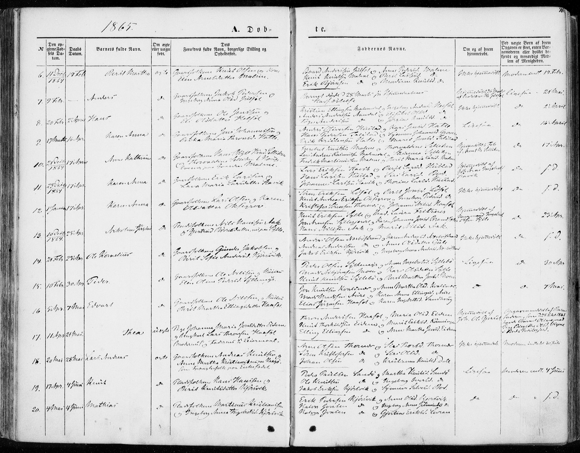 Ministerialprotokoller, klokkerbøker og fødselsregistre - Møre og Romsdal, AV/SAT-A-1454/565/L0748: Parish register (official) no. 565A02, 1845-1872, p. 76