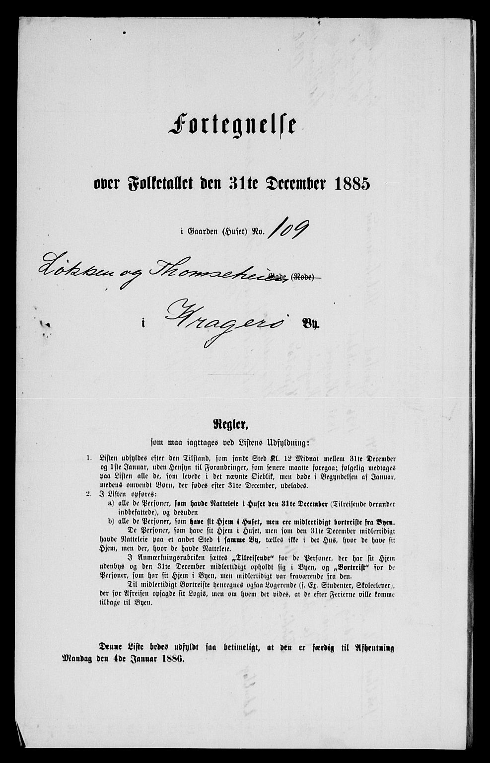 SAKO, 1885 census for 0801 Kragerø, 1885, p. 868