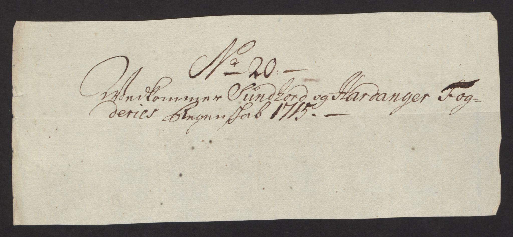 Rentekammeret inntil 1814, Reviderte regnskaper, Fogderegnskap, AV/RA-EA-4092/R48/L2991: Fogderegnskap Sunnhordland og Hardanger, 1715, p. 181