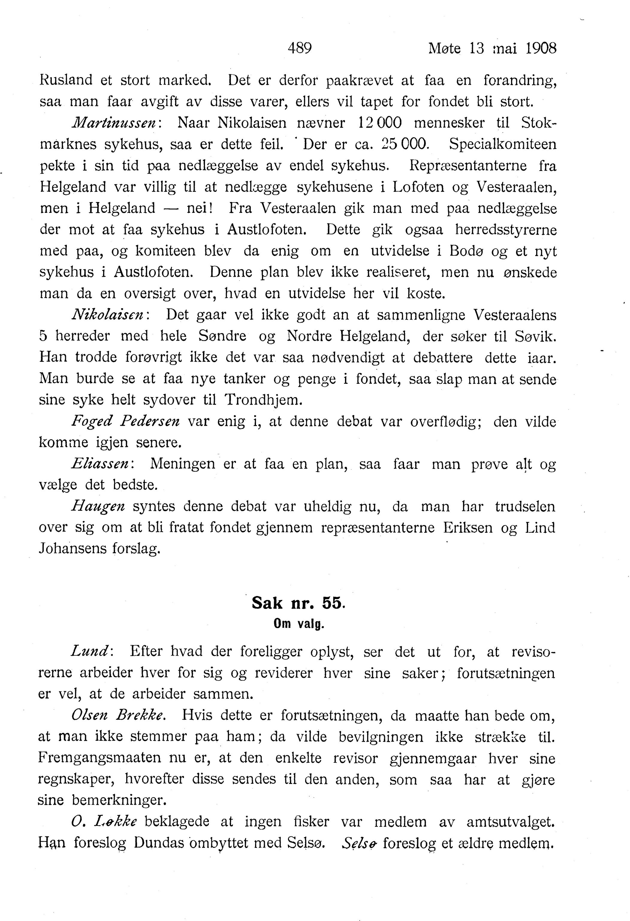 Nordland Fylkeskommune. Fylkestinget, AIN/NFK-17/176/A/Ac/L0031: Fylkestingsforhandlinger 1908, 1908