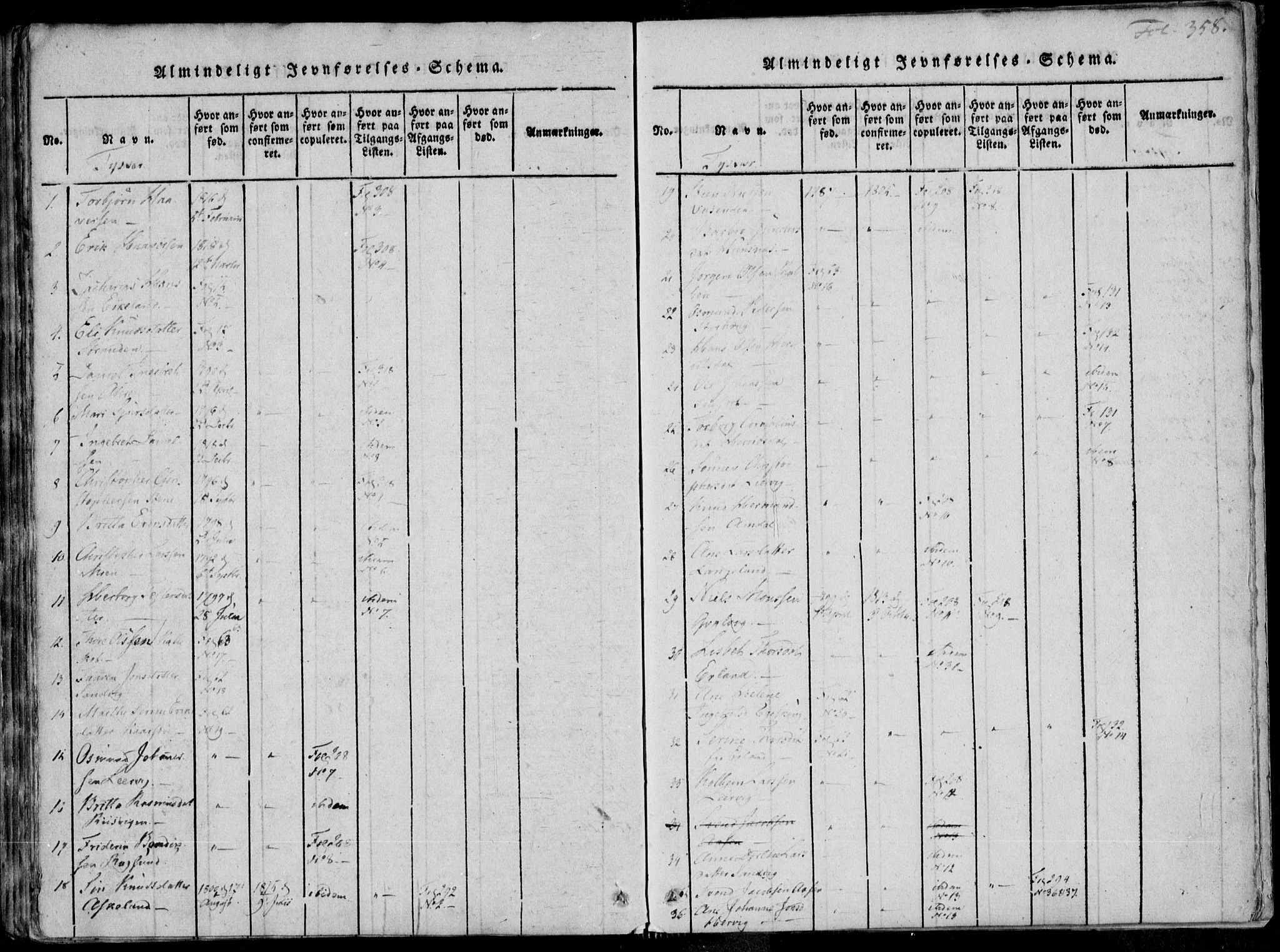 Skjold sokneprestkontor, SAST/A-101847/H/Ha/Haa/L0004: Parish register (official) no. A 4 /1, 1815-1830, p. 358