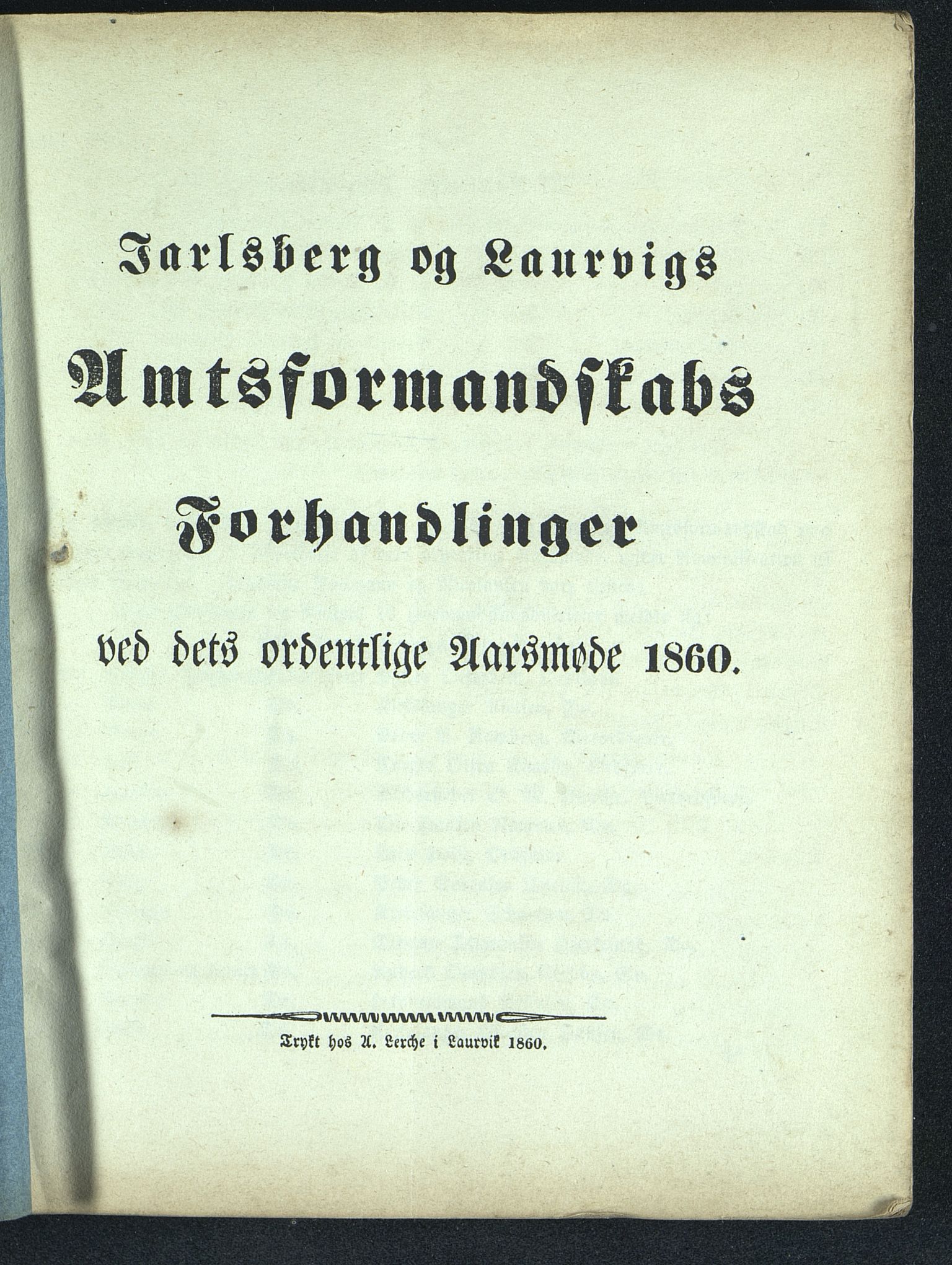 Vestfold fylkeskommune. Fylkestinget, VEMU/A-1315/A/Ab/Abb/L0006: Fylkestingsforhandlinger, 1860