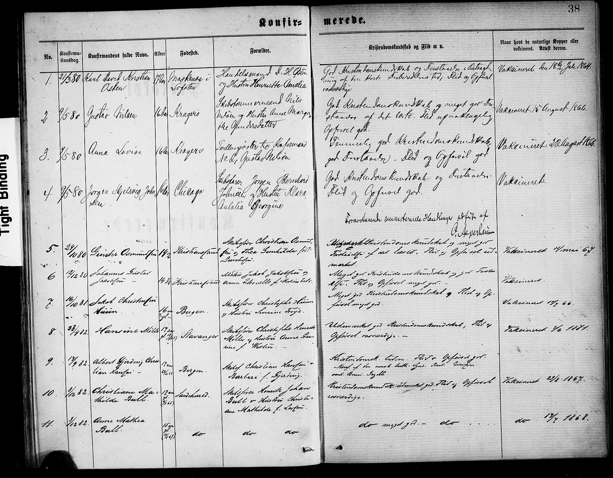 Den norske sjømannsmisjon i utlandet/New York, SAB/SAB/PA-0110/H/Ha/L0001: Parish register (official) no. A 1, 1878-1885, p. 38