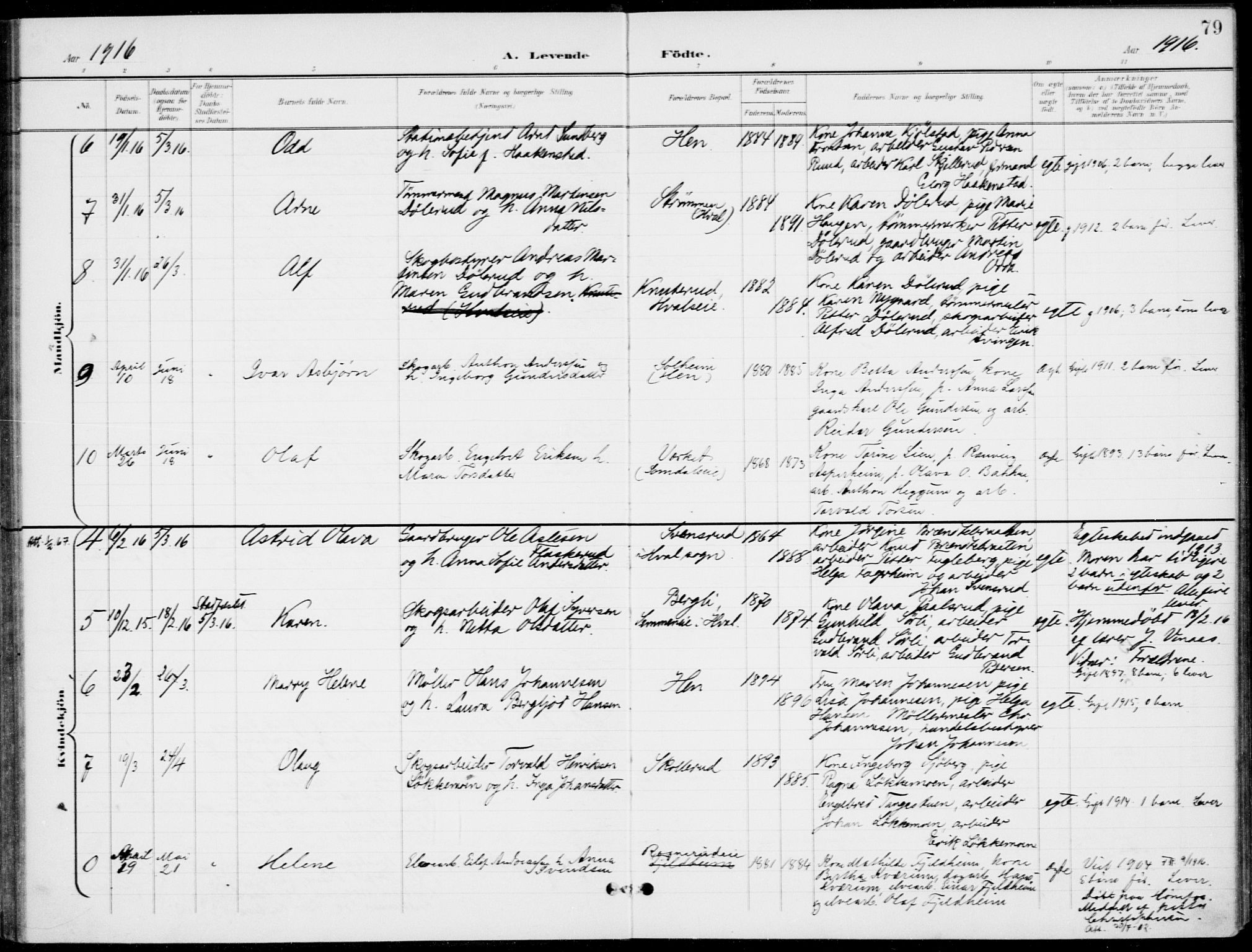 Ådal kirkebøker, AV/SAKO-A-248/F/Fb/L0002: Parish register (official) no. II 2, 1898-1917, p. 79