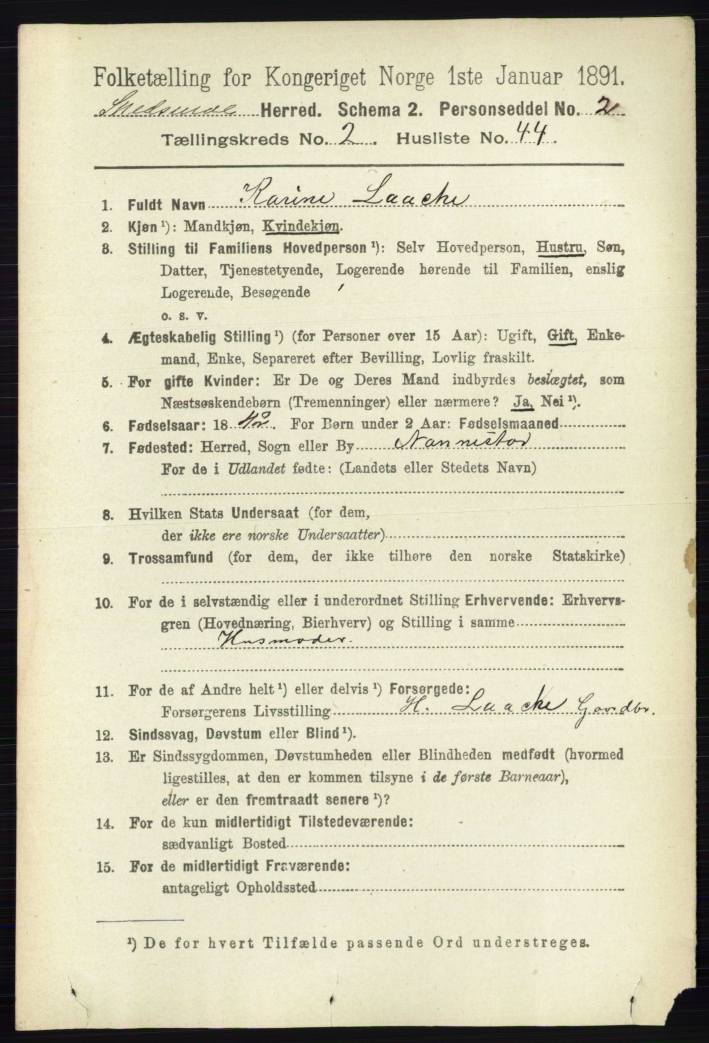 RA, 1891 census for 0231 Skedsmo, 1891, p. 893