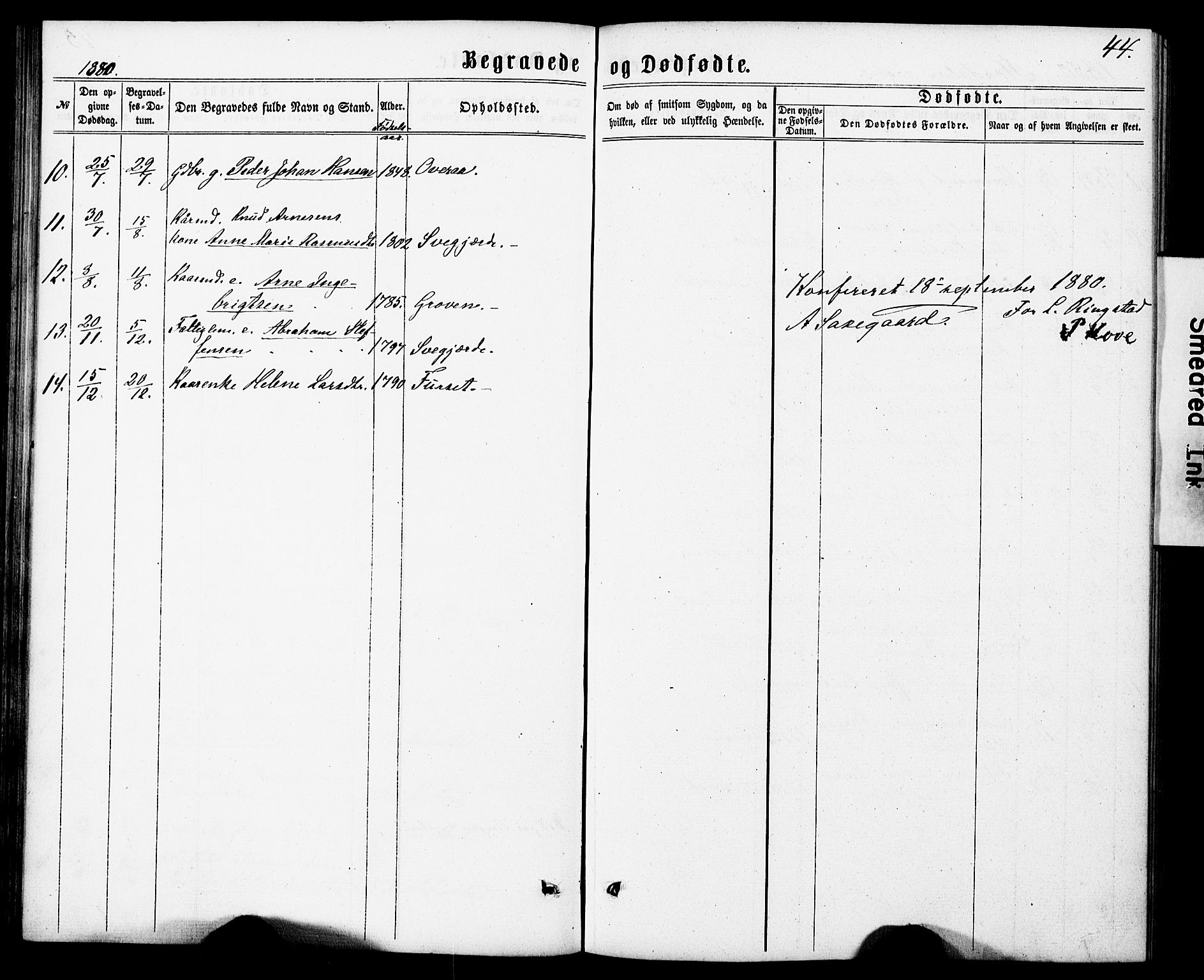 Ministerialprotokoller, klokkerbøker og fødselsregistre - Møre og Romsdal, AV/SAT-A-1454/520/L0282: Parish register (official) no. 520A11, 1862-1881, p. 44