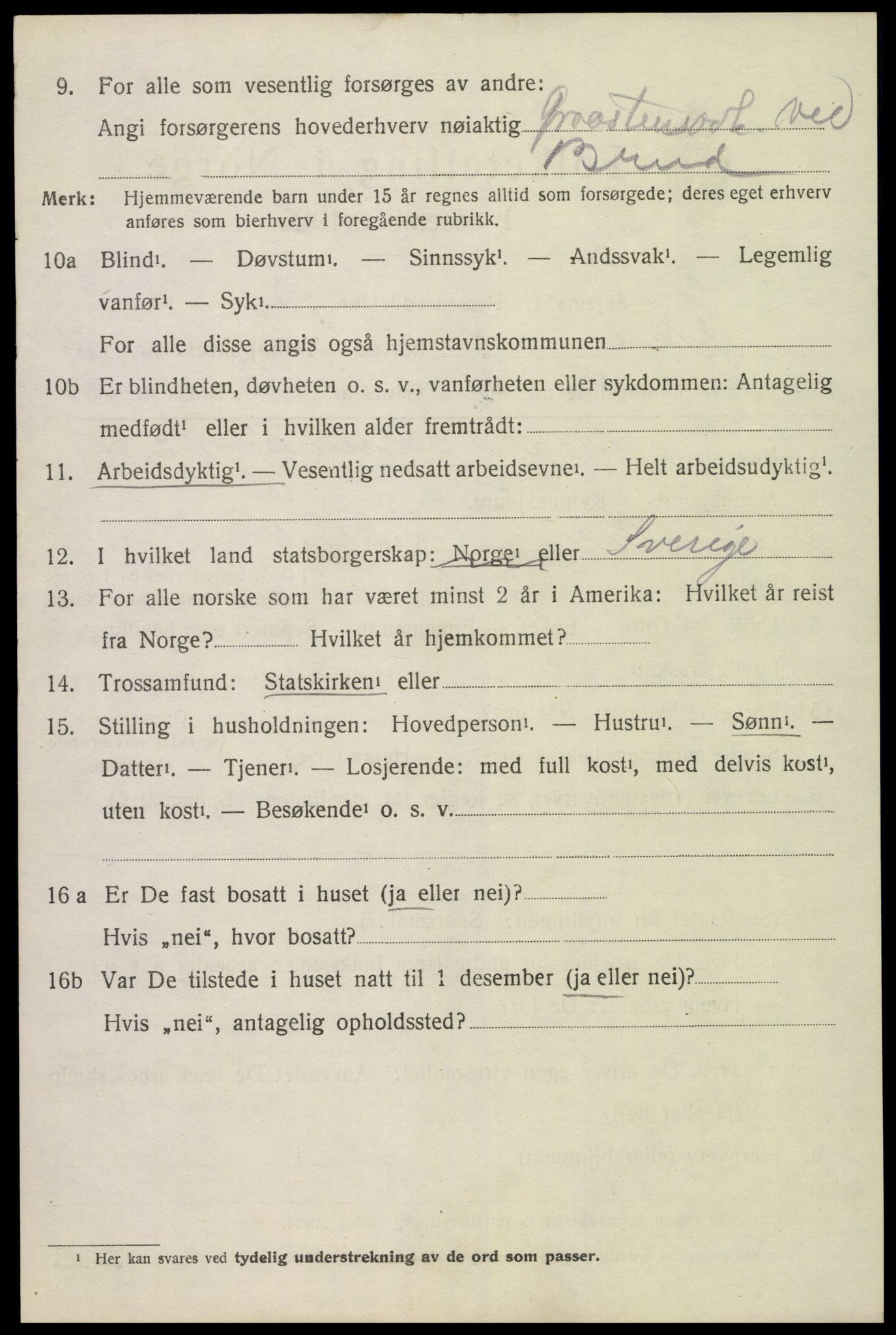 SAK, 1920 census for Fjære, 1920, p. 12038