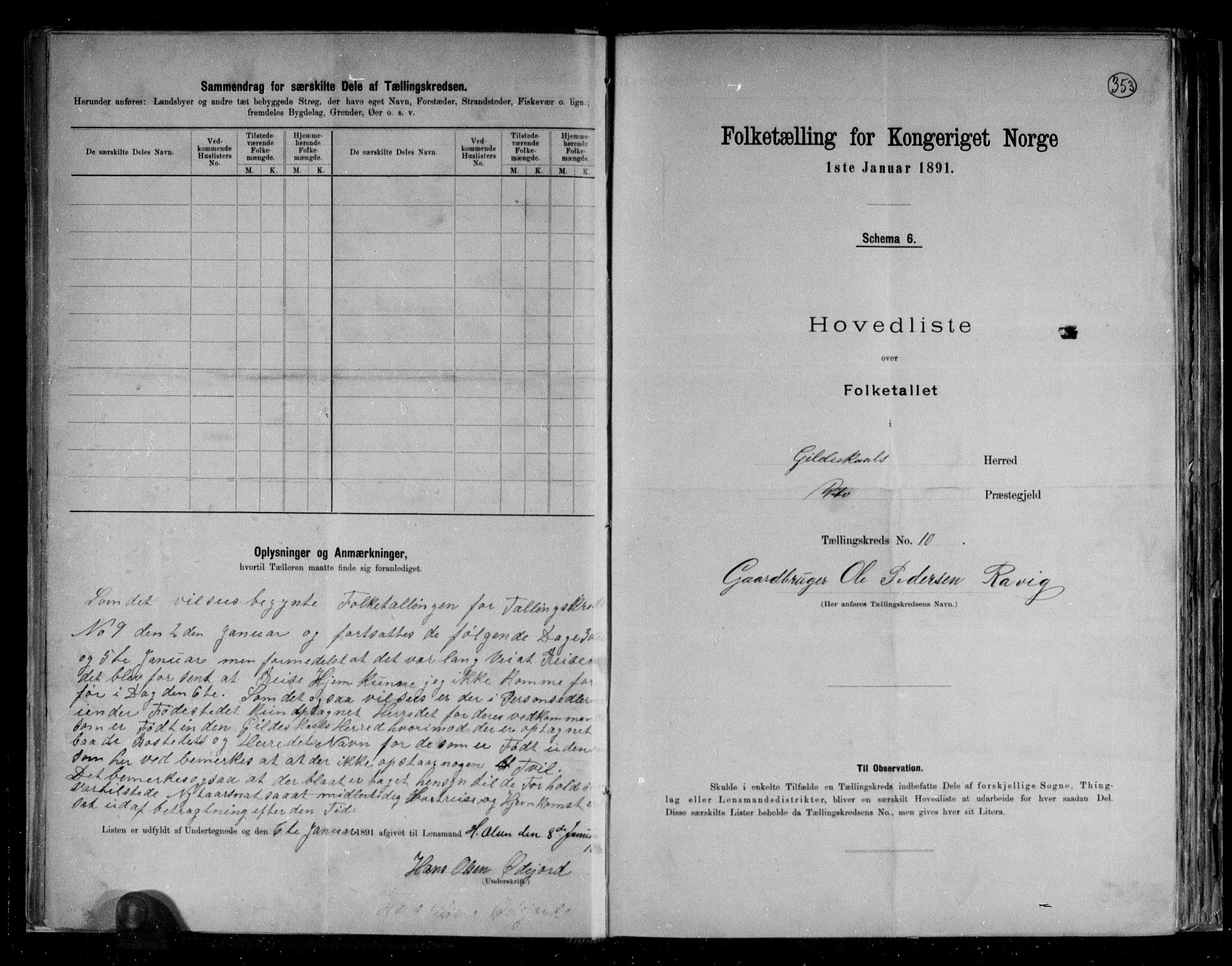 RA, 1891 census for 1838 Gildeskål, 1891, p. 24