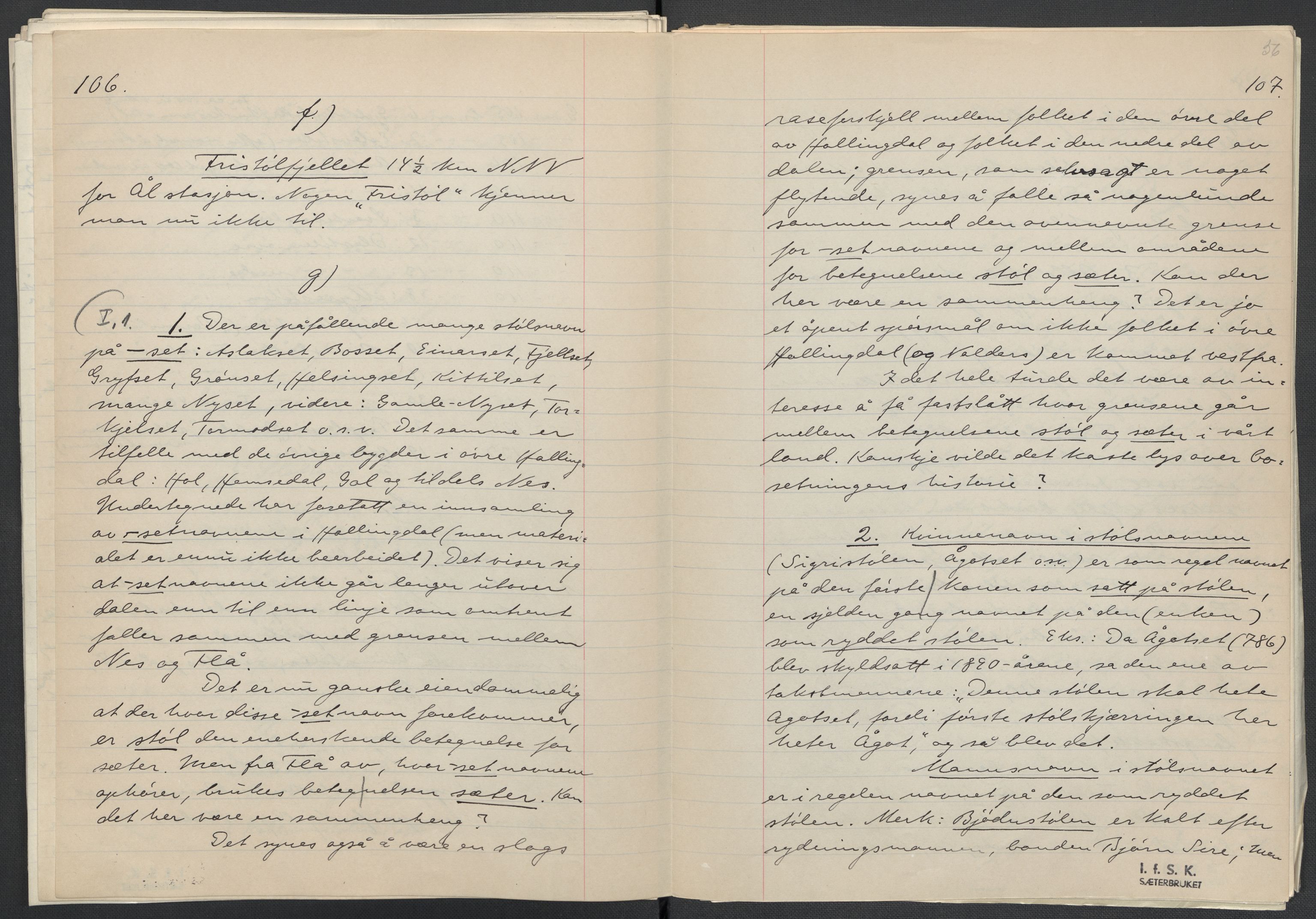 Instituttet for sammenlignende kulturforskning, AV/RA-PA-0424/F/Fc/L0006/0001: Eske B6: / Buskerud (perm XIII), 1934-1936, p. 56