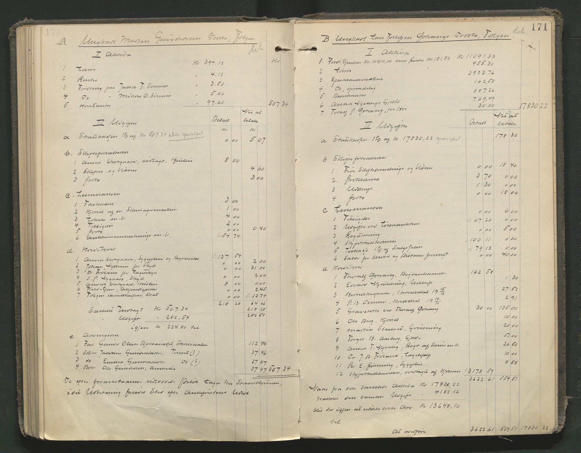 Nord-Østerdal tingrett, AV/SAH-TING-020/J/Jd/L0006: Skifteutlodningsprotokoll, 1907-1920, p. 171