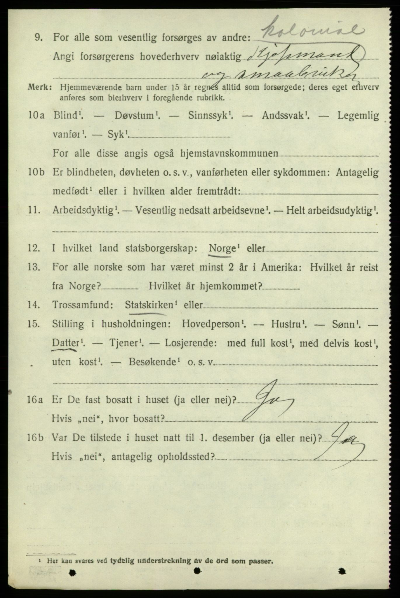 SAB, 1920 census for Kvinnherad, 1920, p. 10799