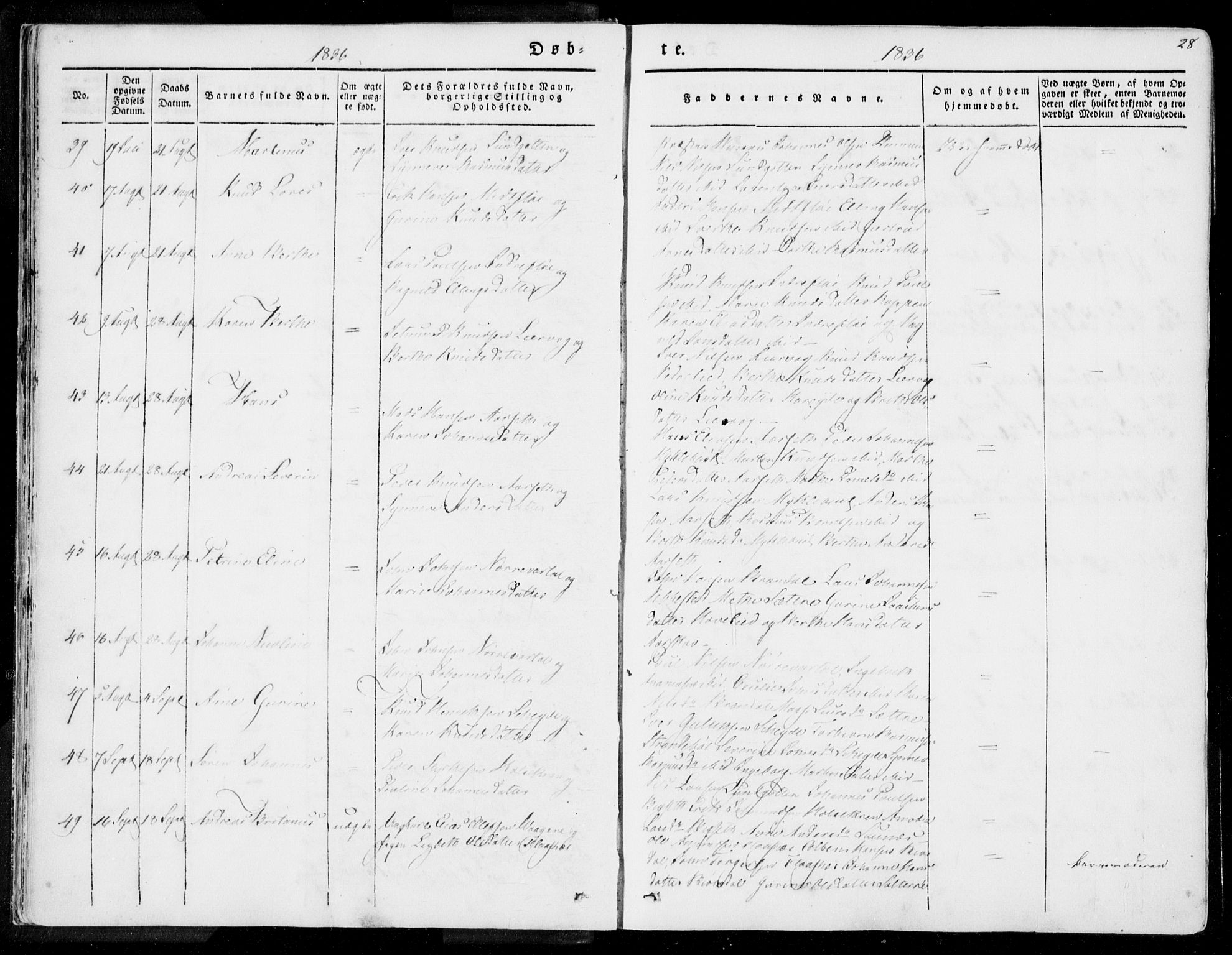 Ministerialprotokoller, klokkerbøker og fødselsregistre - Møre og Romsdal, AV/SAT-A-1454/509/L0104: Parish register (official) no. 509A02, 1833-1847, p. 28