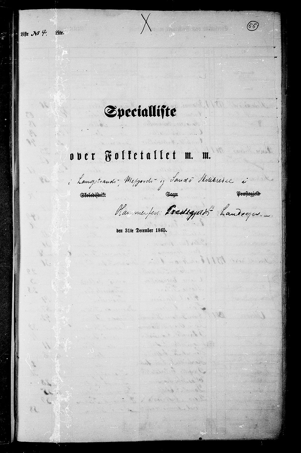 RA, 1865 census for Hammerfest/Hammerfest, 1865, p. 50